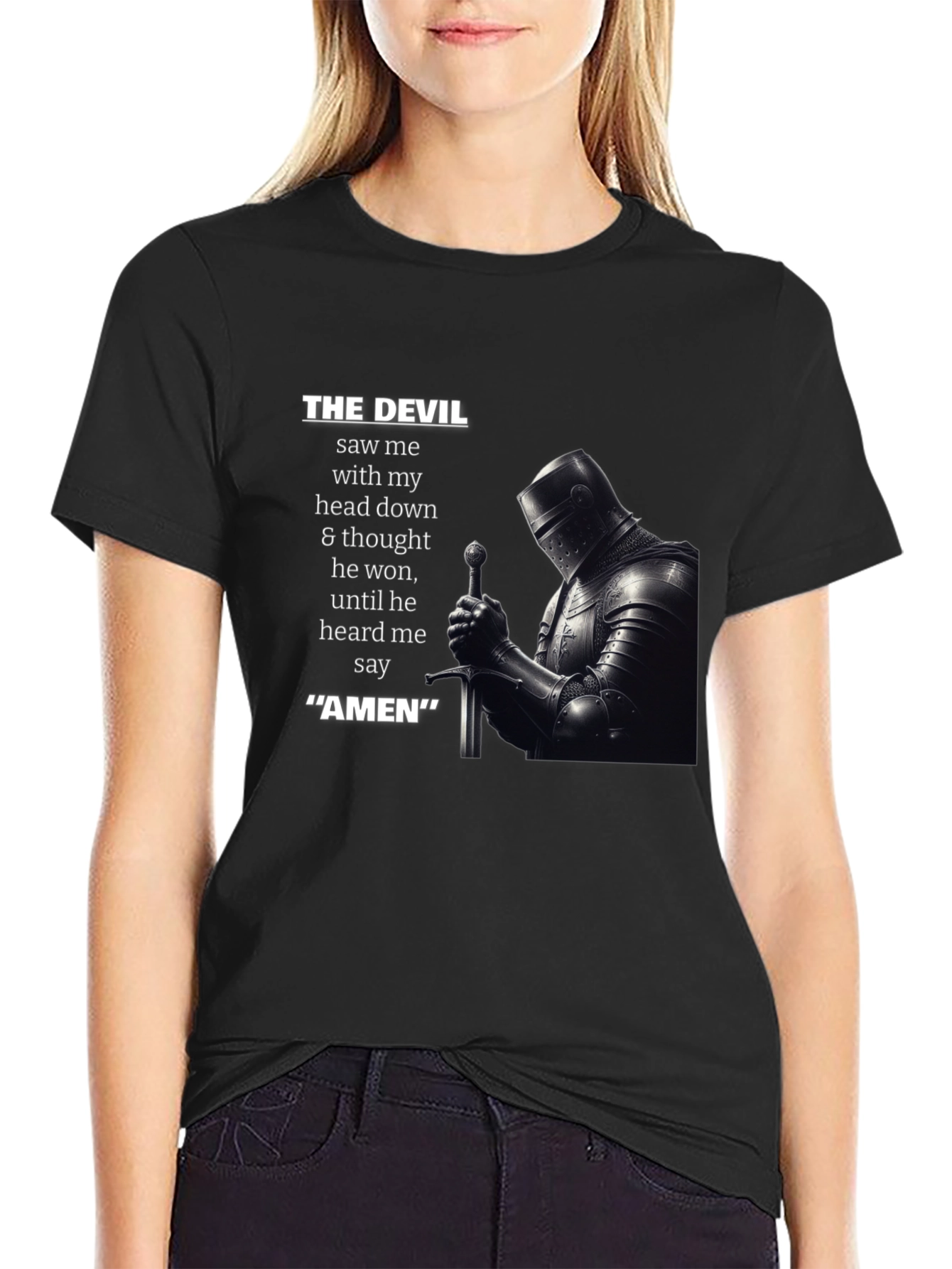 The Devil Saw Me Knight T-Shirt