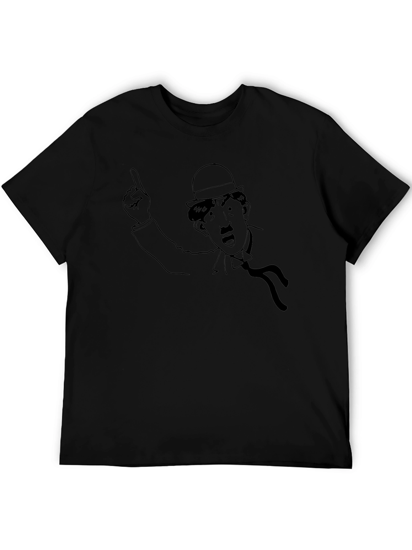 Charlie Chaplin Graphic Tee - Black
