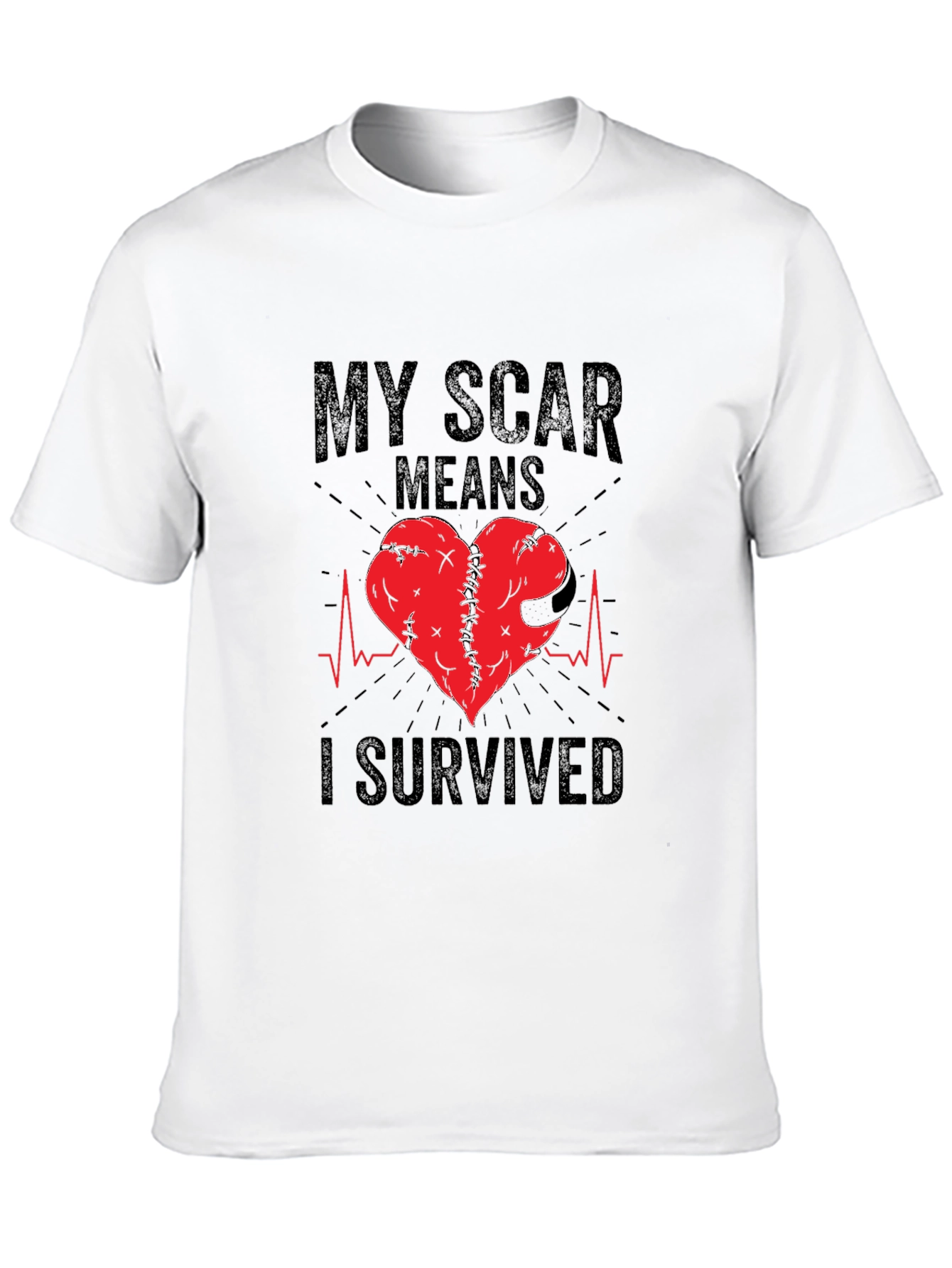 My Scar Means I Survived T-Shirt Heart