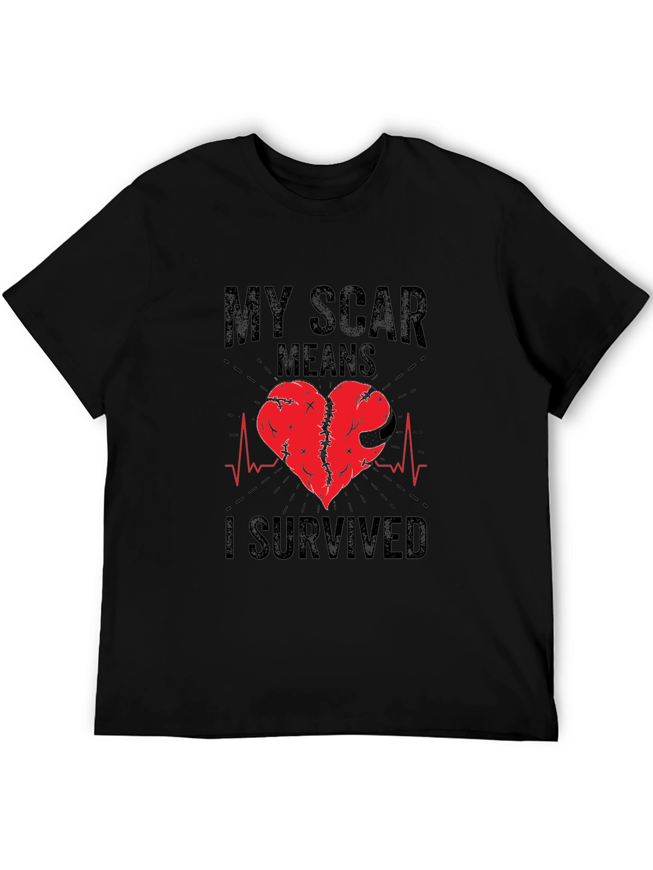 My Scar Means I Survived T-Shirt Heart