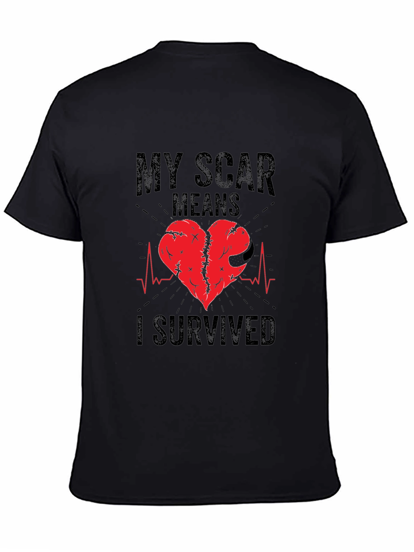 My Scar Means I Survived T-Shirt Heart