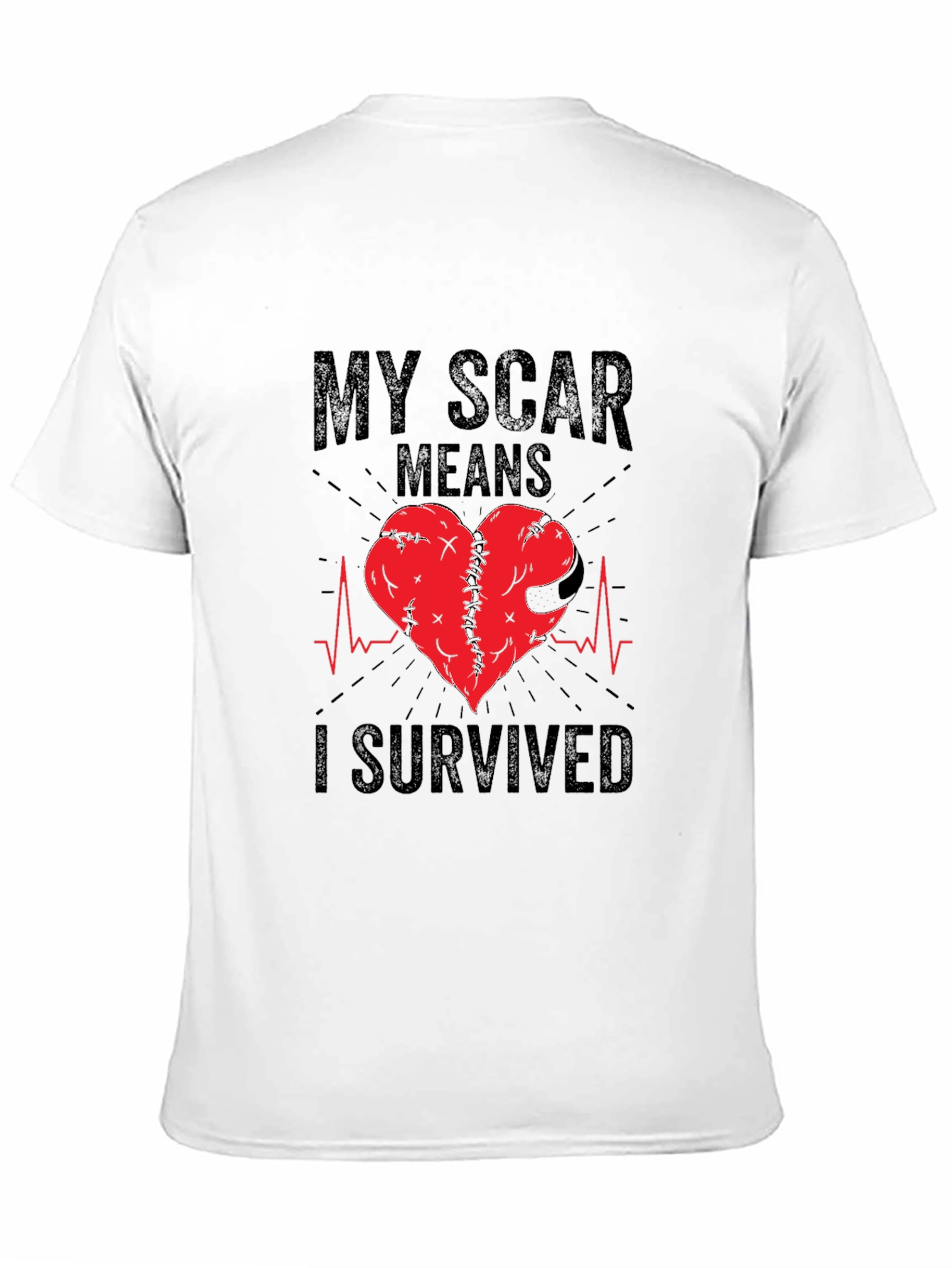 My Scar Means I Survived T-Shirt Heart
