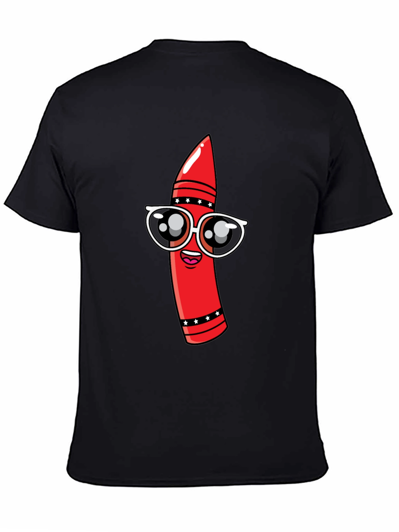 Cool Crayon Graphic Tee - Black Unisex T-Shirt