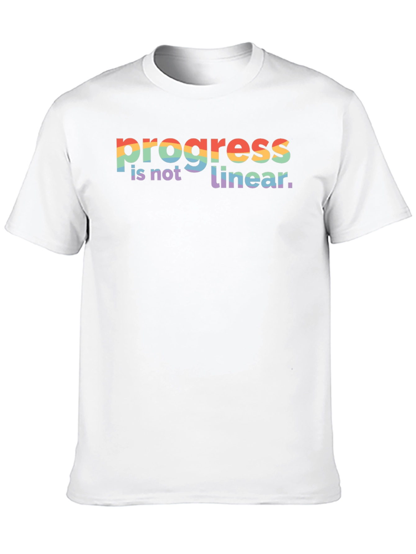 Progress Is Not Linear Rainbow T-Shirt