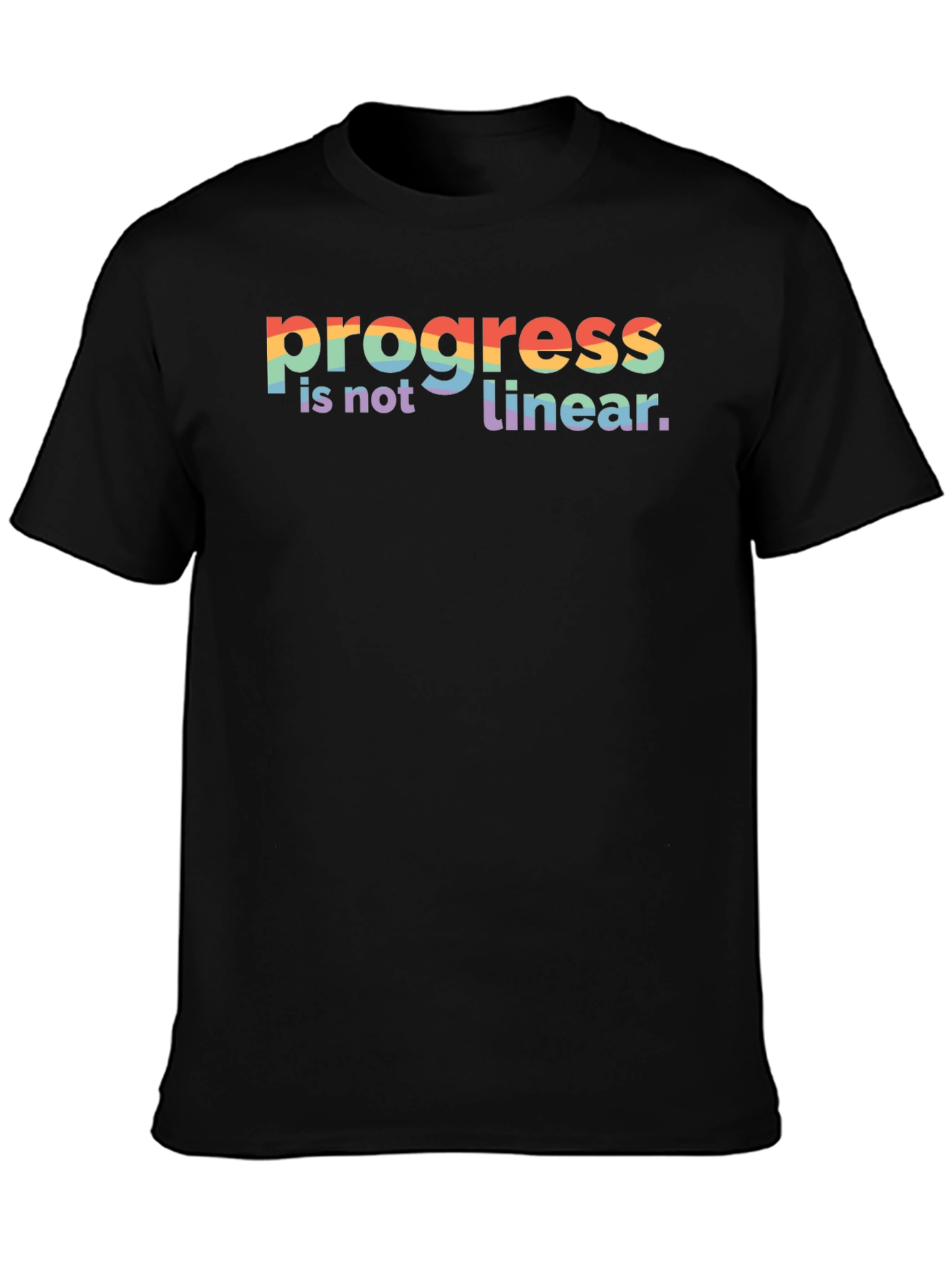 Progress Is Not Linear Rainbow T-Shirt