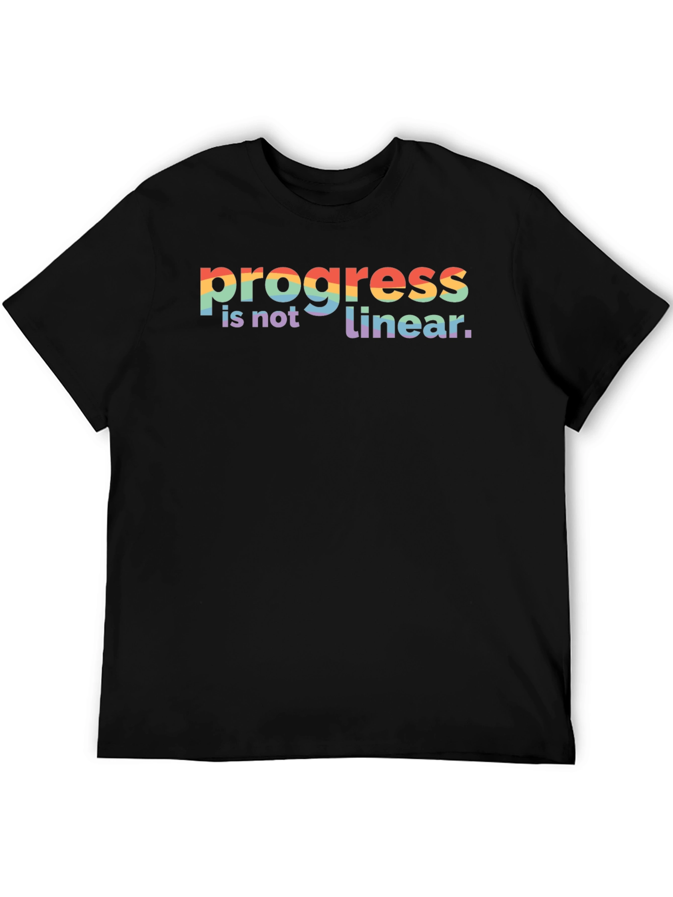 Progress Is Not Linear Rainbow T-Shirt
