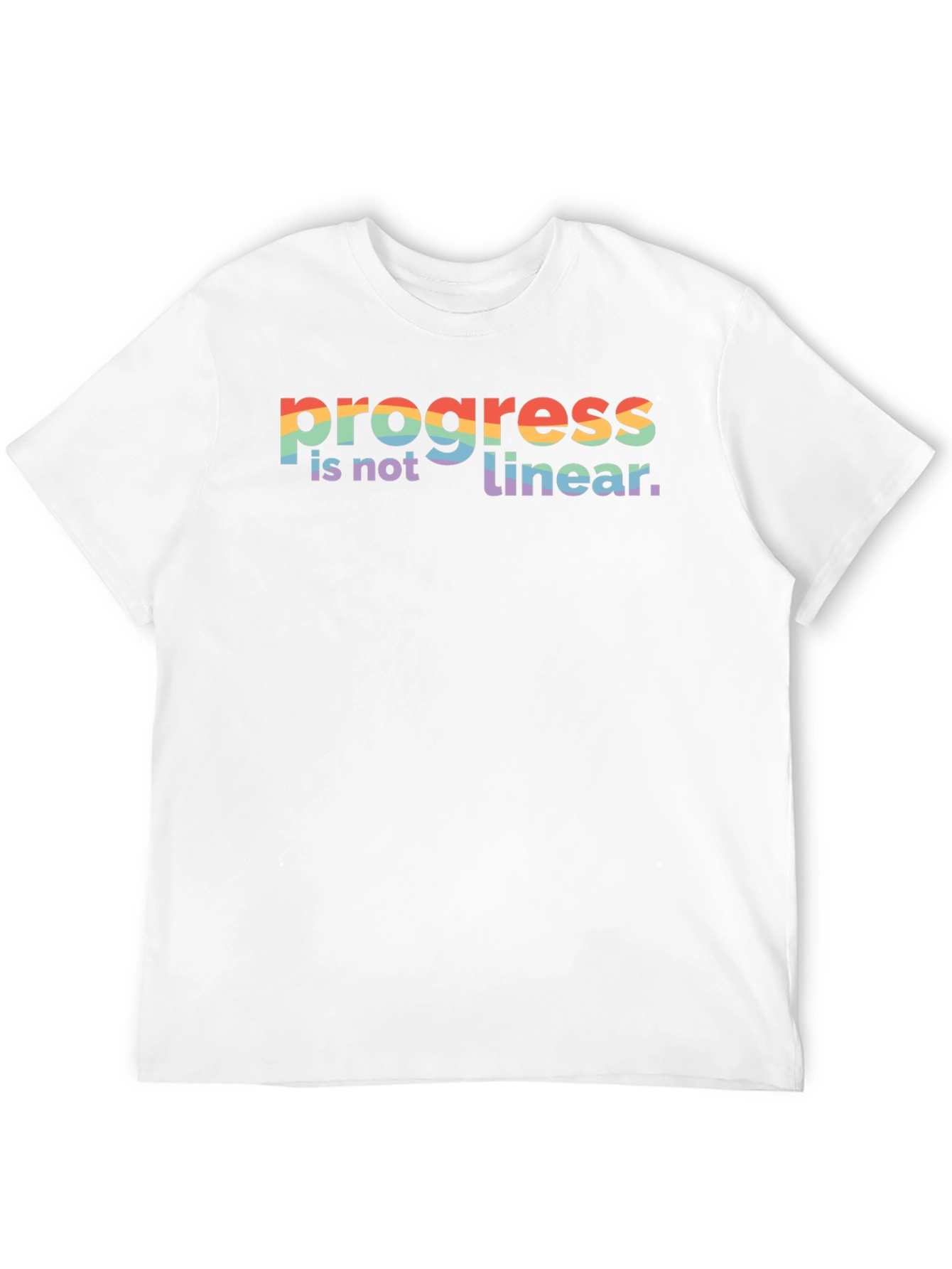 Progress Is Not Linear Rainbow T-Shirt
