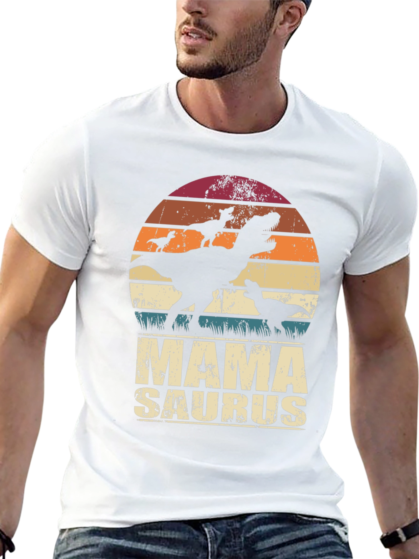 Mama Saurus T-Shirt - Dinosaur Mother Tee