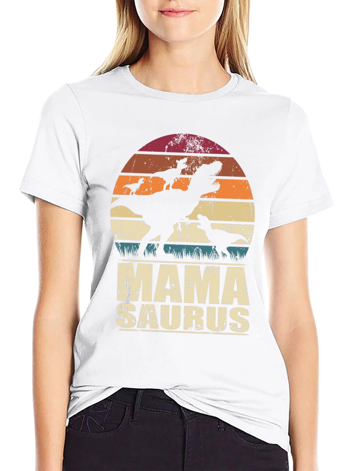 Mama Saurus T-Shirt - Dinosaur Mother Tee
