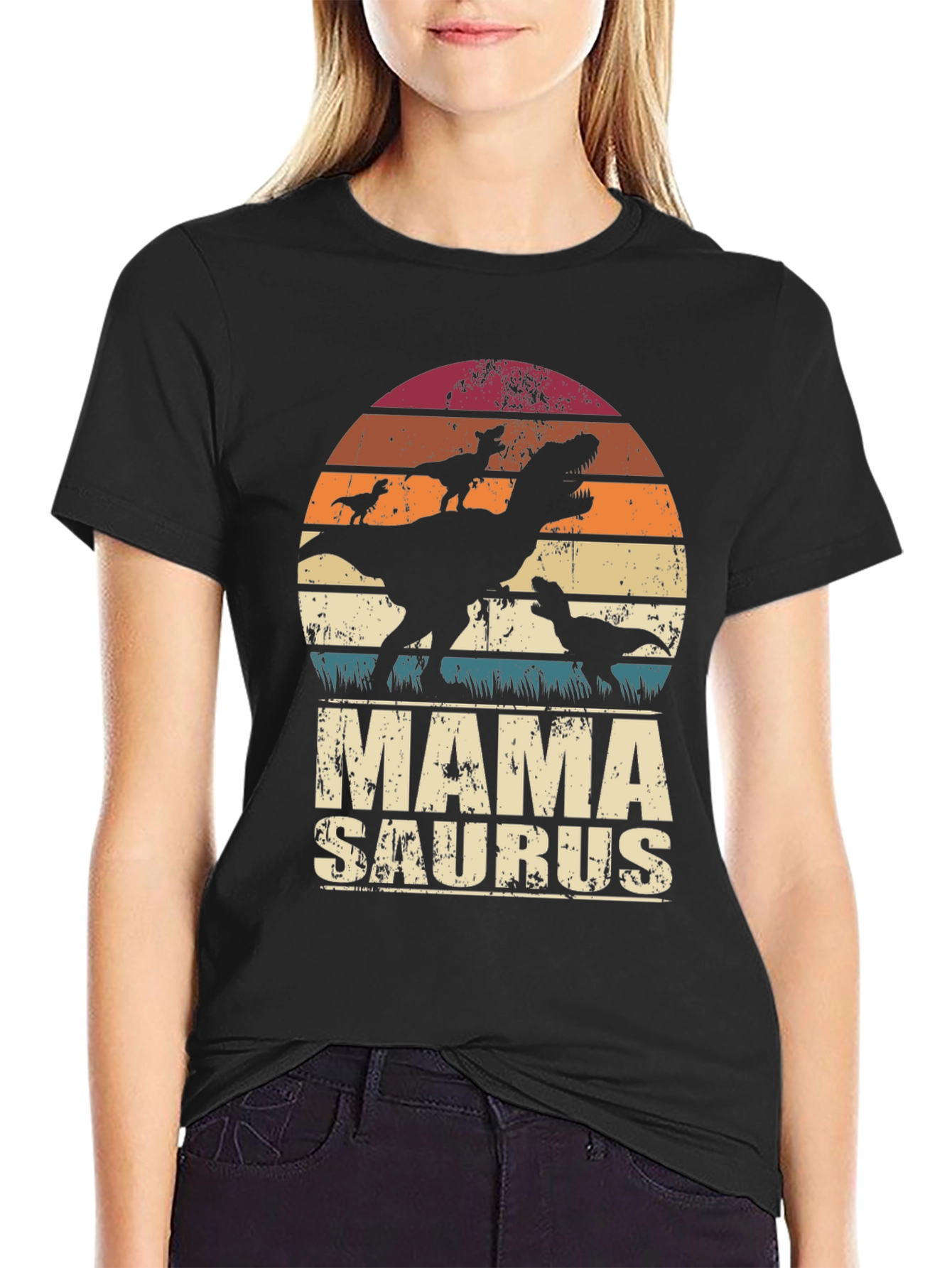 Mama Saurus T-Shirt - Dinosaur Mother Tee