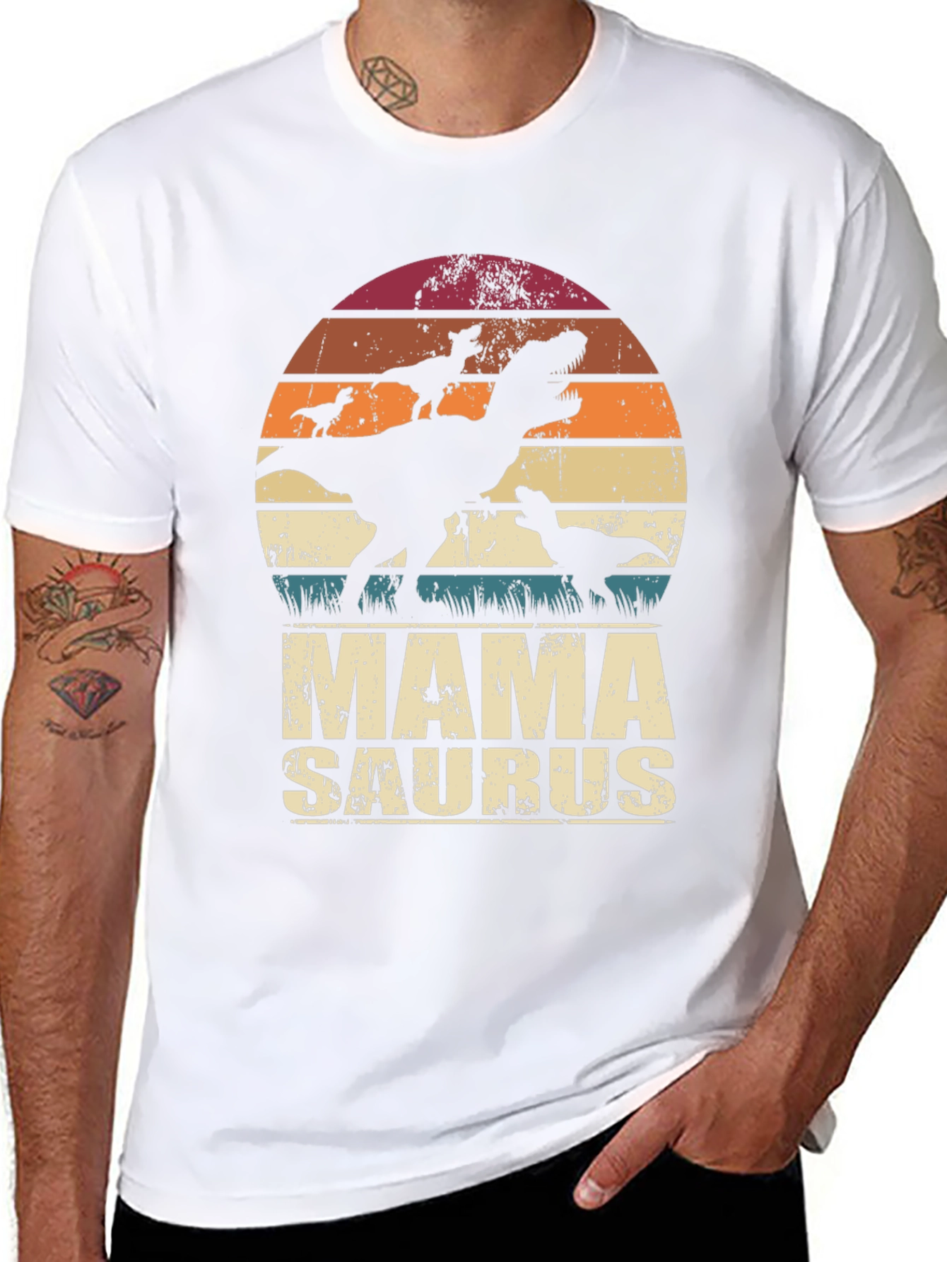 Mama Saurus T-Shirt - Dinosaur Mother Tee