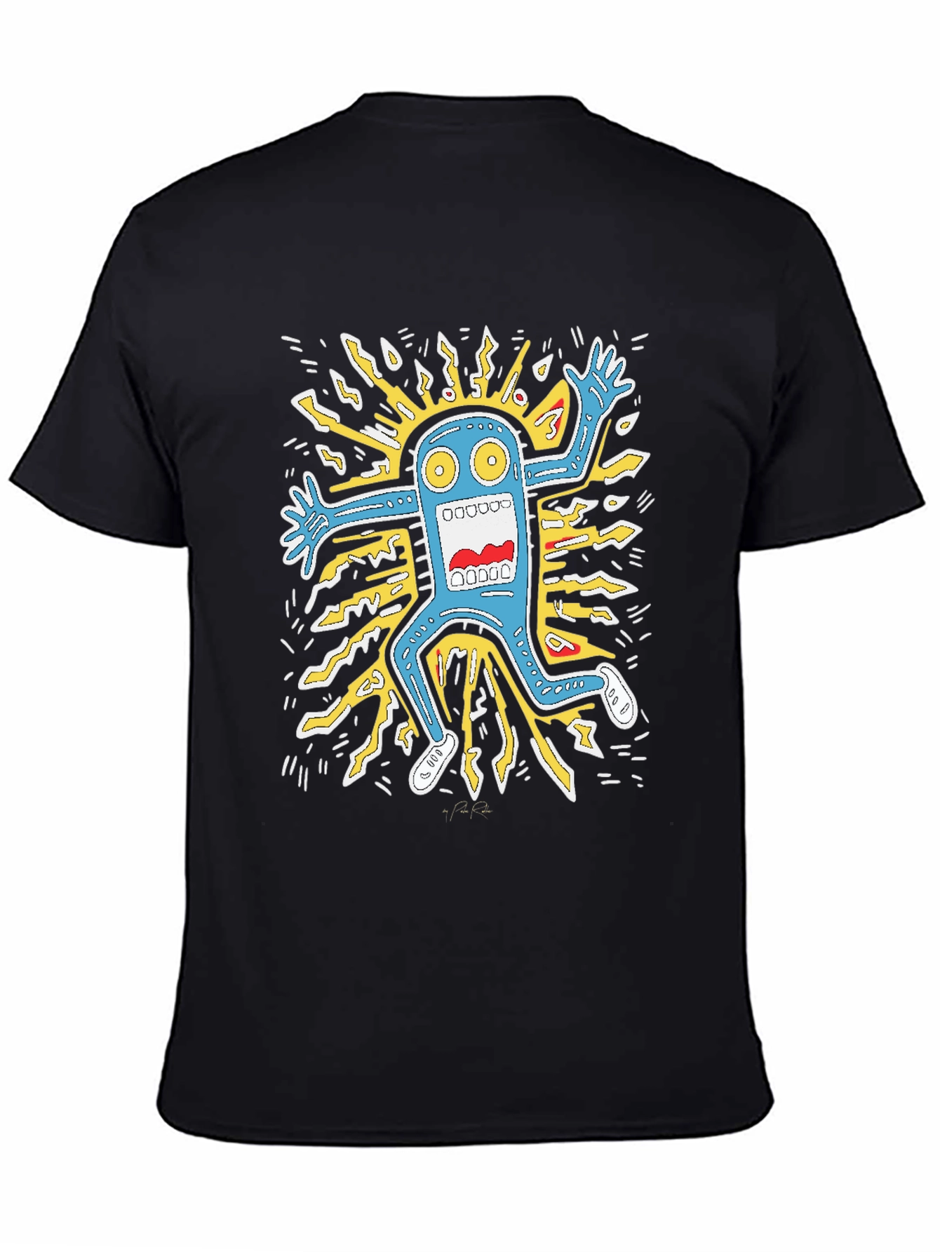 Monster Graphic Tee - Bold Black Cotton T-Shirt