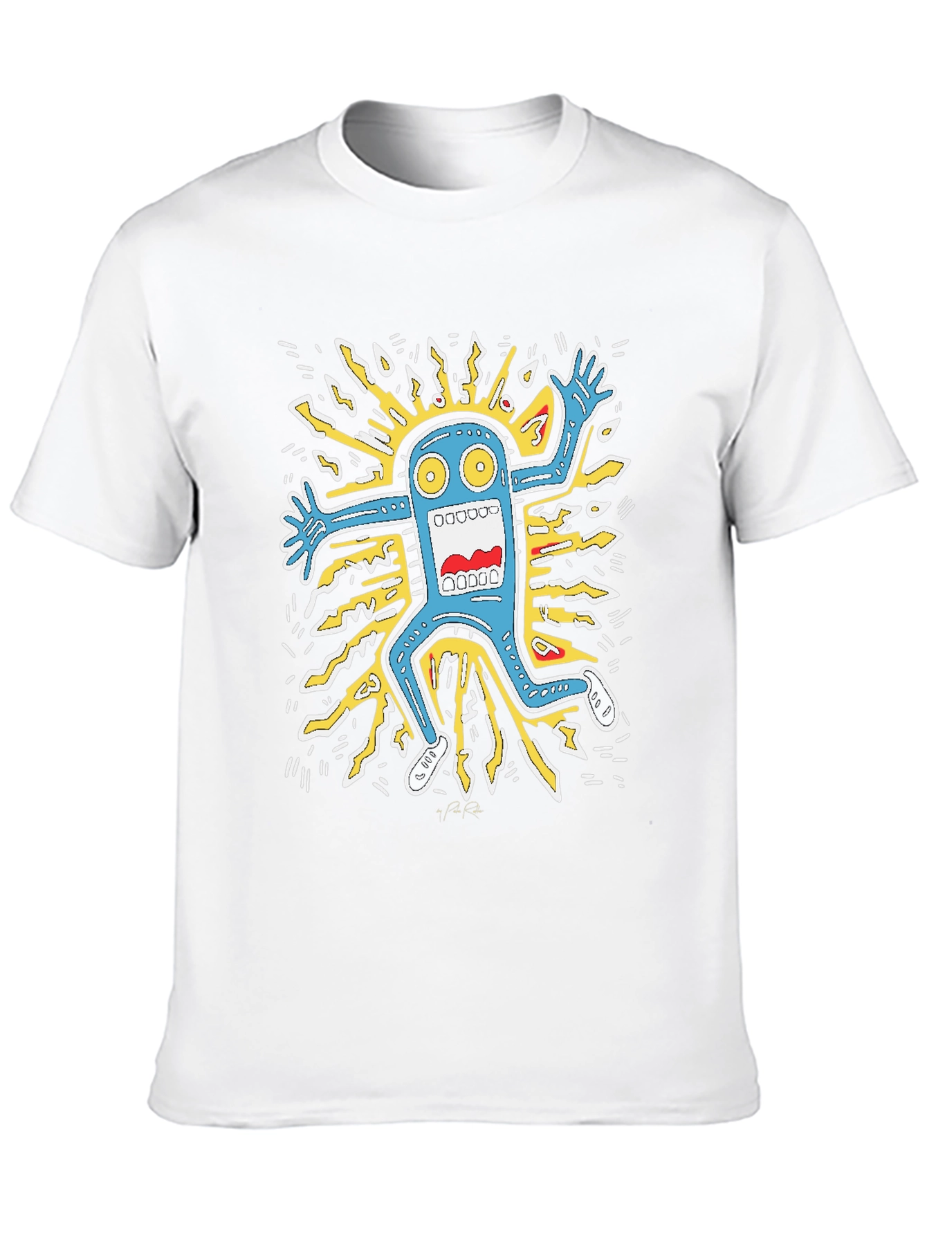 Monster Graphic Tee - Bold Black Cotton T-Shirt