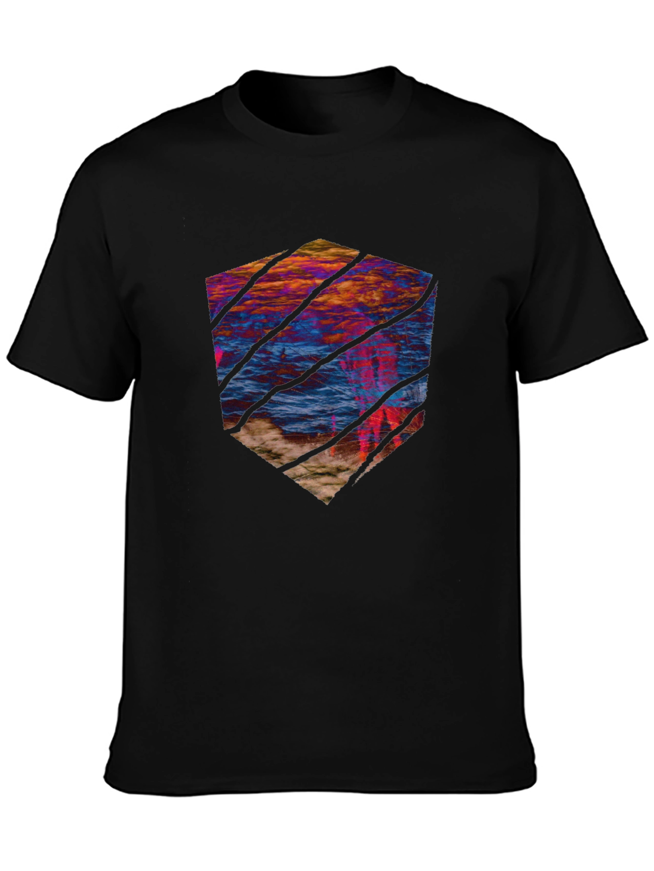 Abstract Landscape Tee - Artistic Graphic Print Shirt