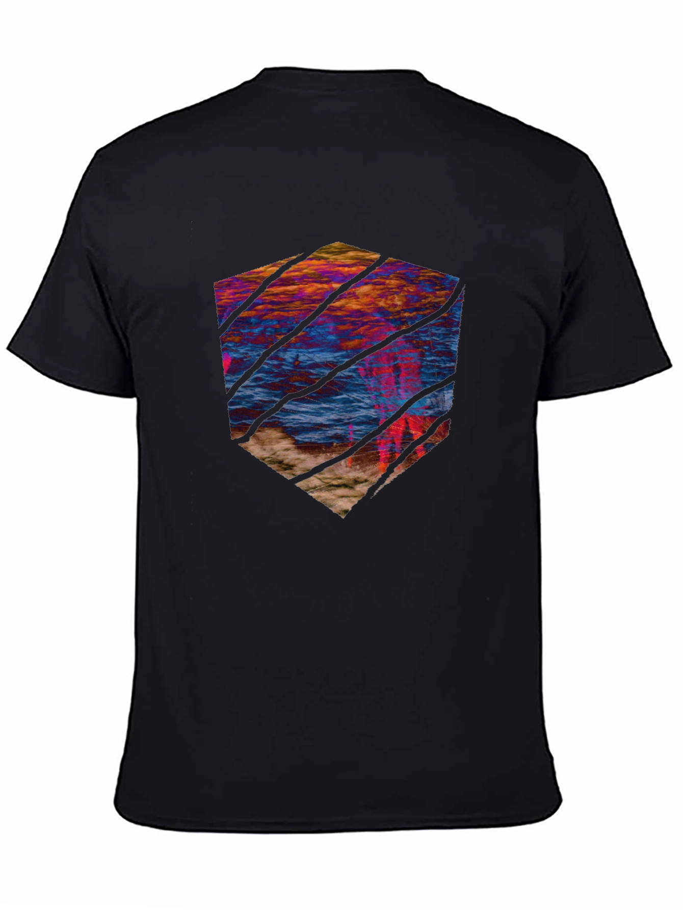 Abstract Landscape Tee - Artistic Graphic Print Shirt