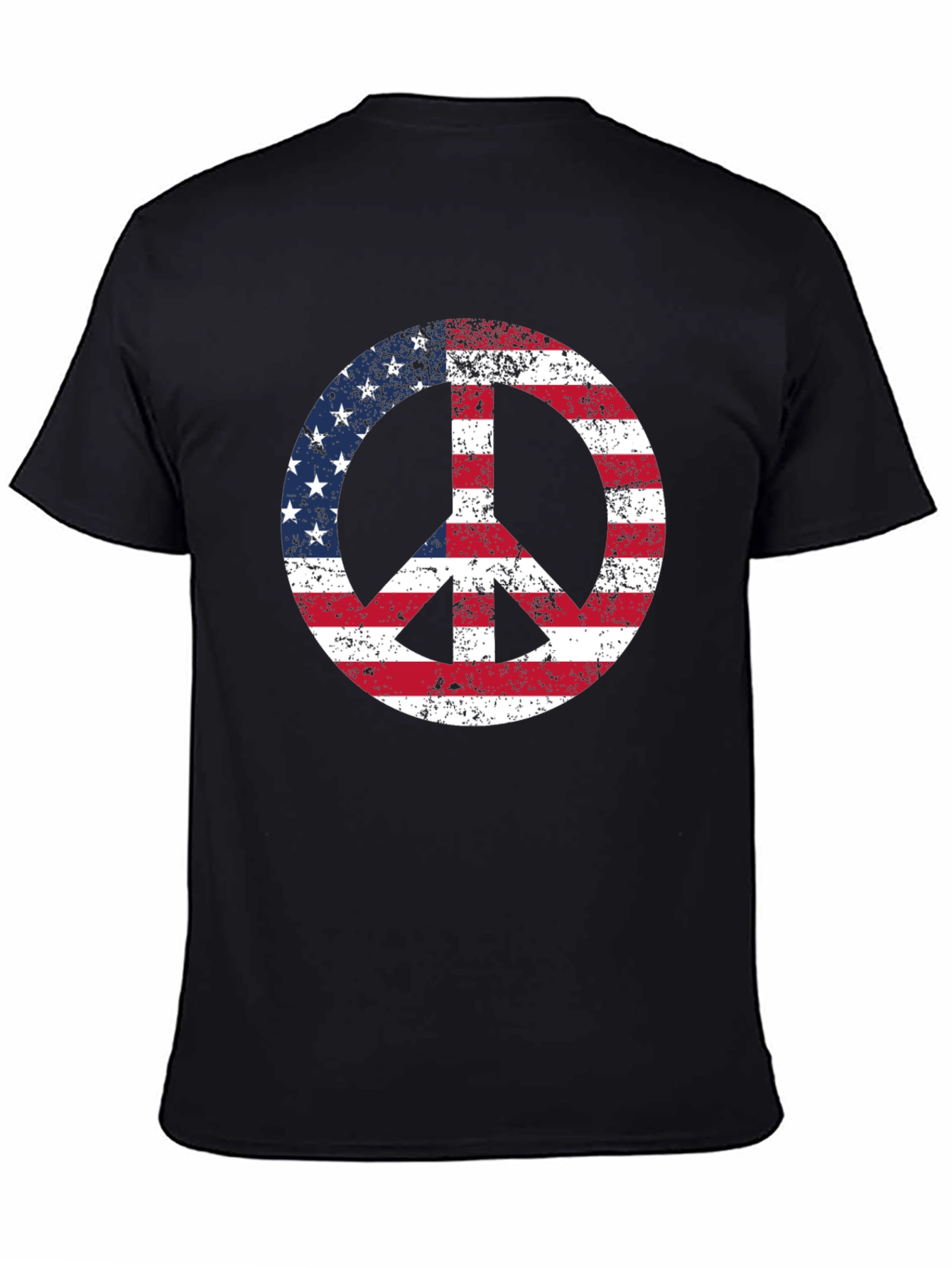 American Flag Peace Sign T-Shirt - Patriotic Graphic Tee