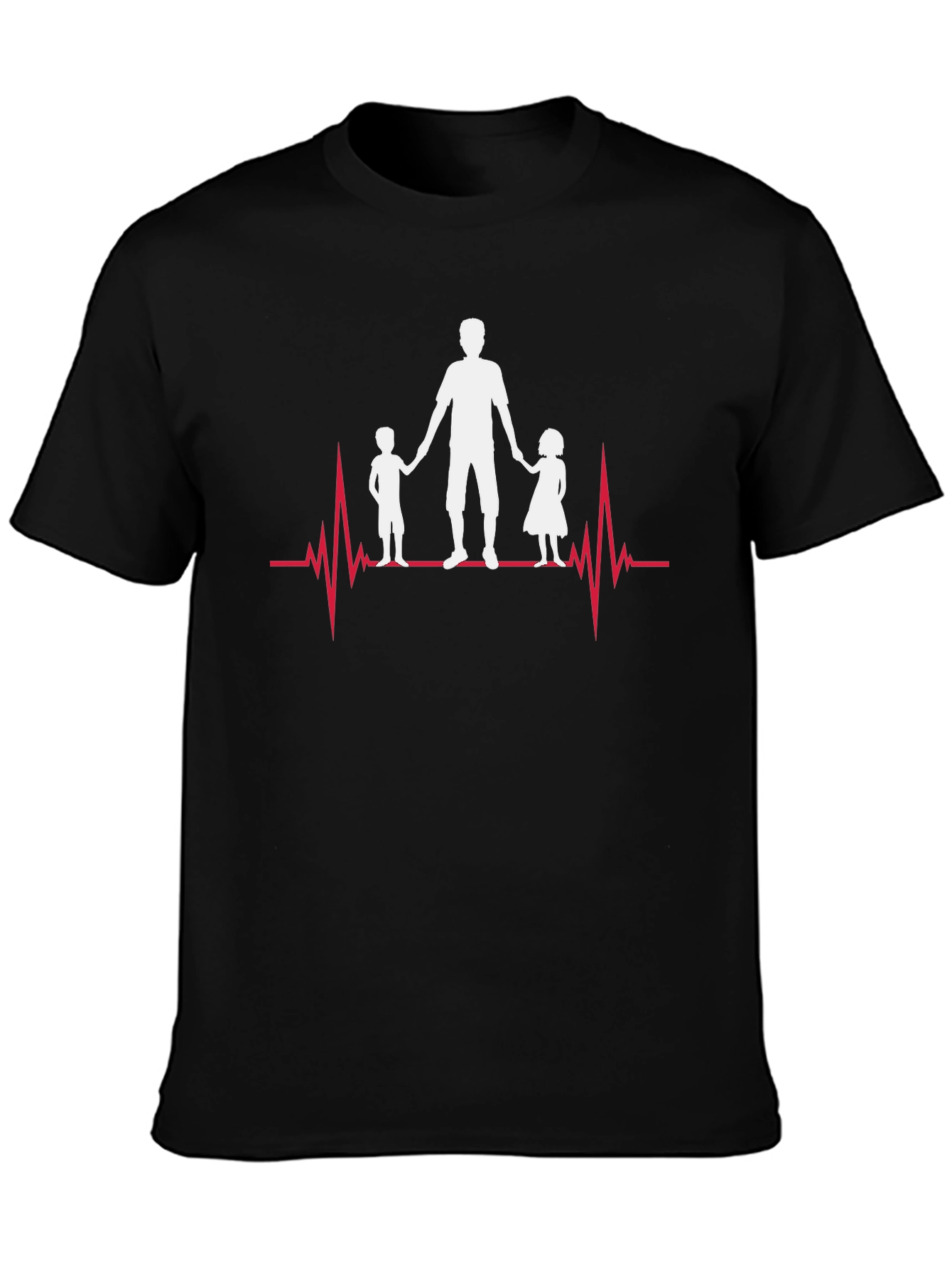Dad & Kids Heartbeat Graphic Tee