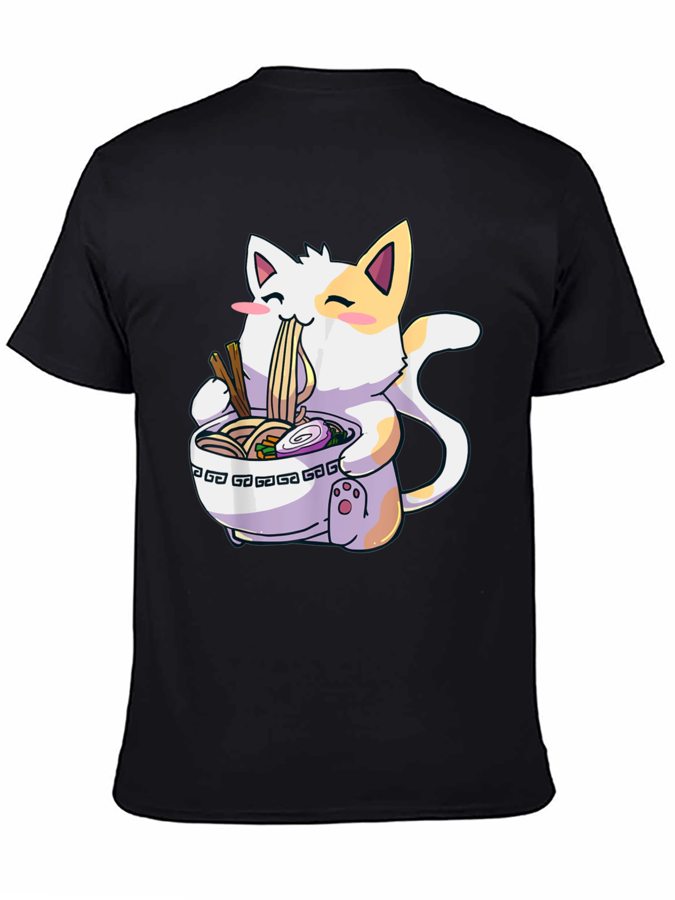 Ramen Cat Graphic T-Shirt - Kawaii Style