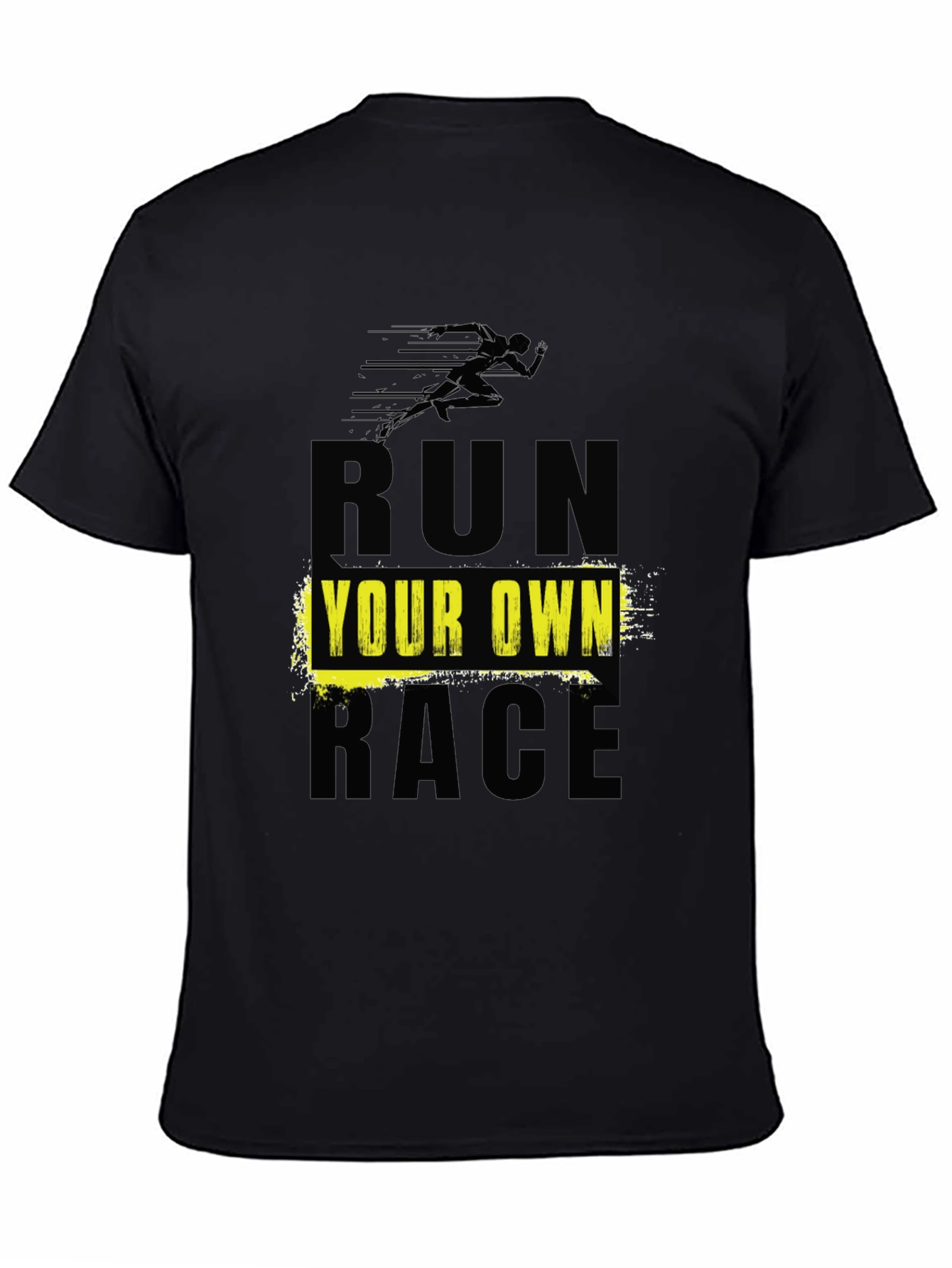 Run Your Own Race Black Graphic Tee