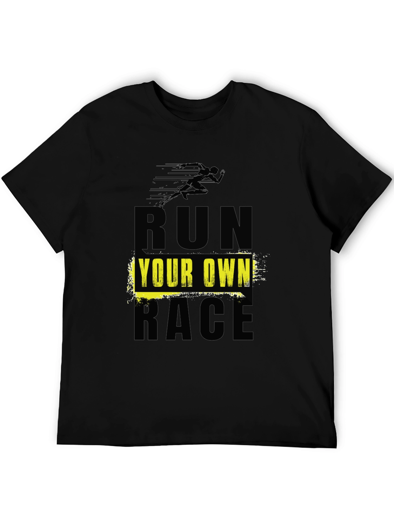 Run Your Own Race Black Graphic Tee