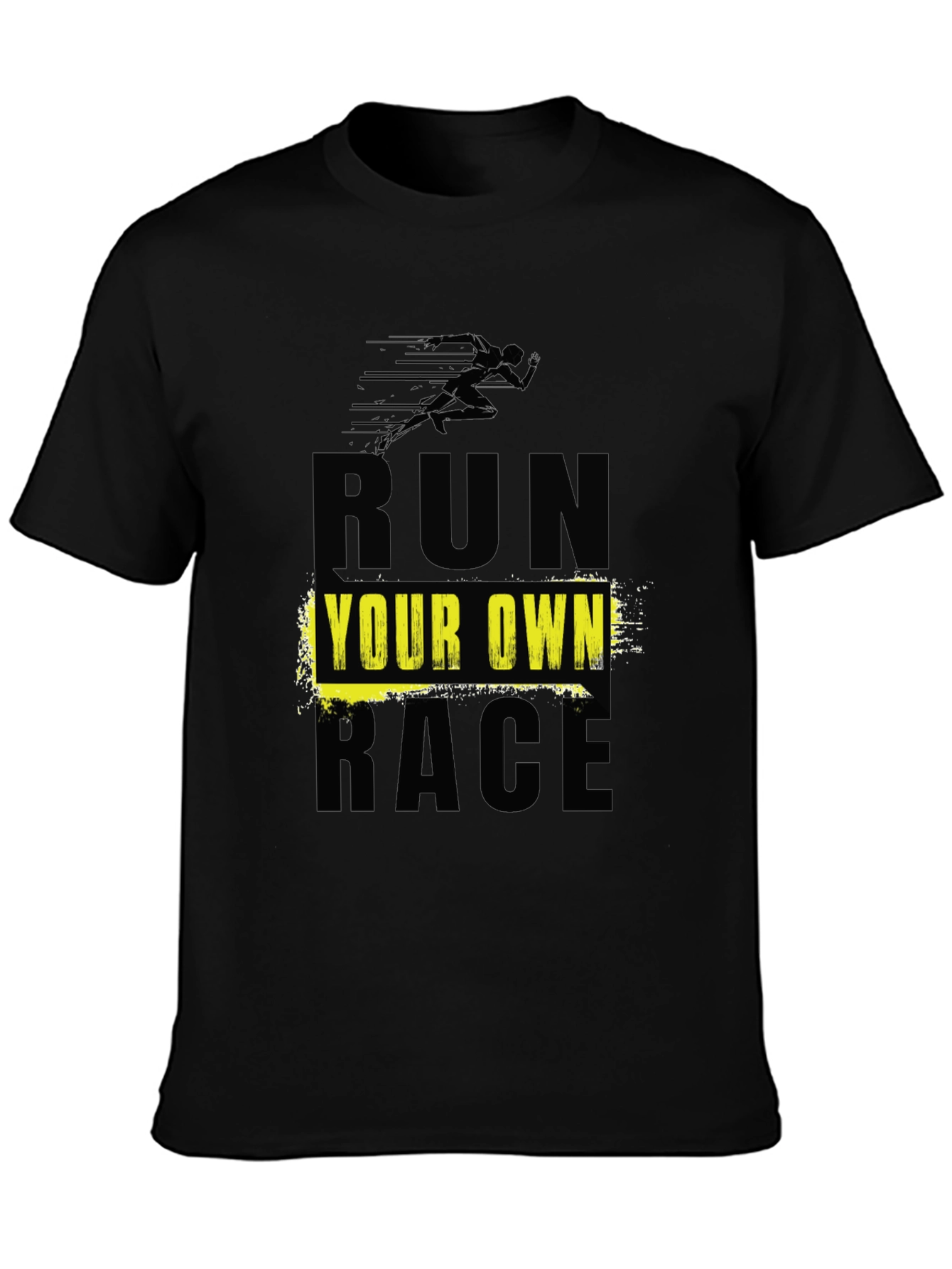 Run Your Own Race Black Graphic Tee