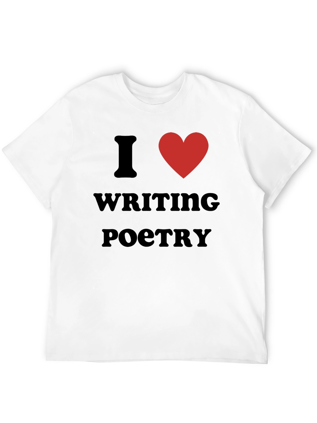 I Heart Writing Poetry Black T-Shirt