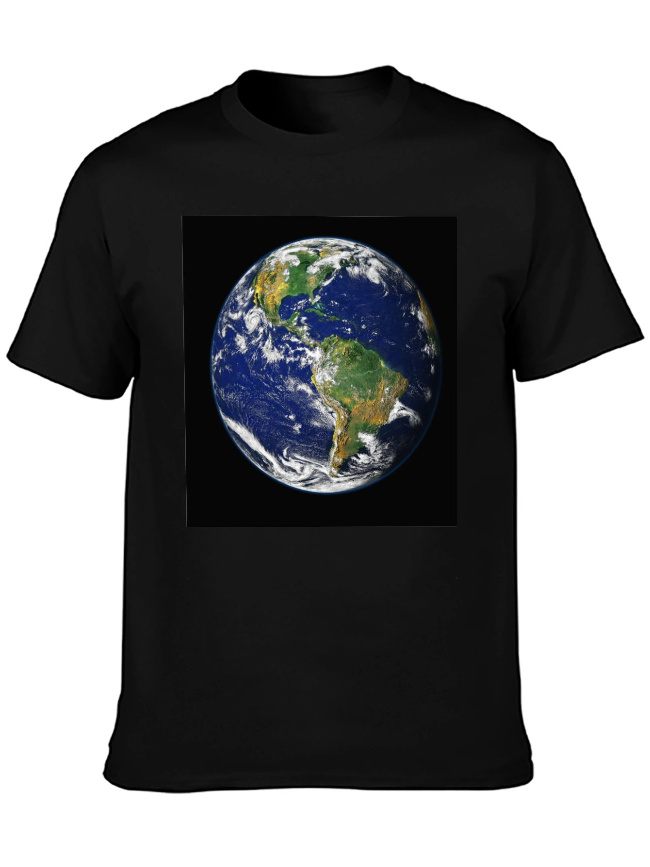 Earth Graphic Print Black T-Shirt
