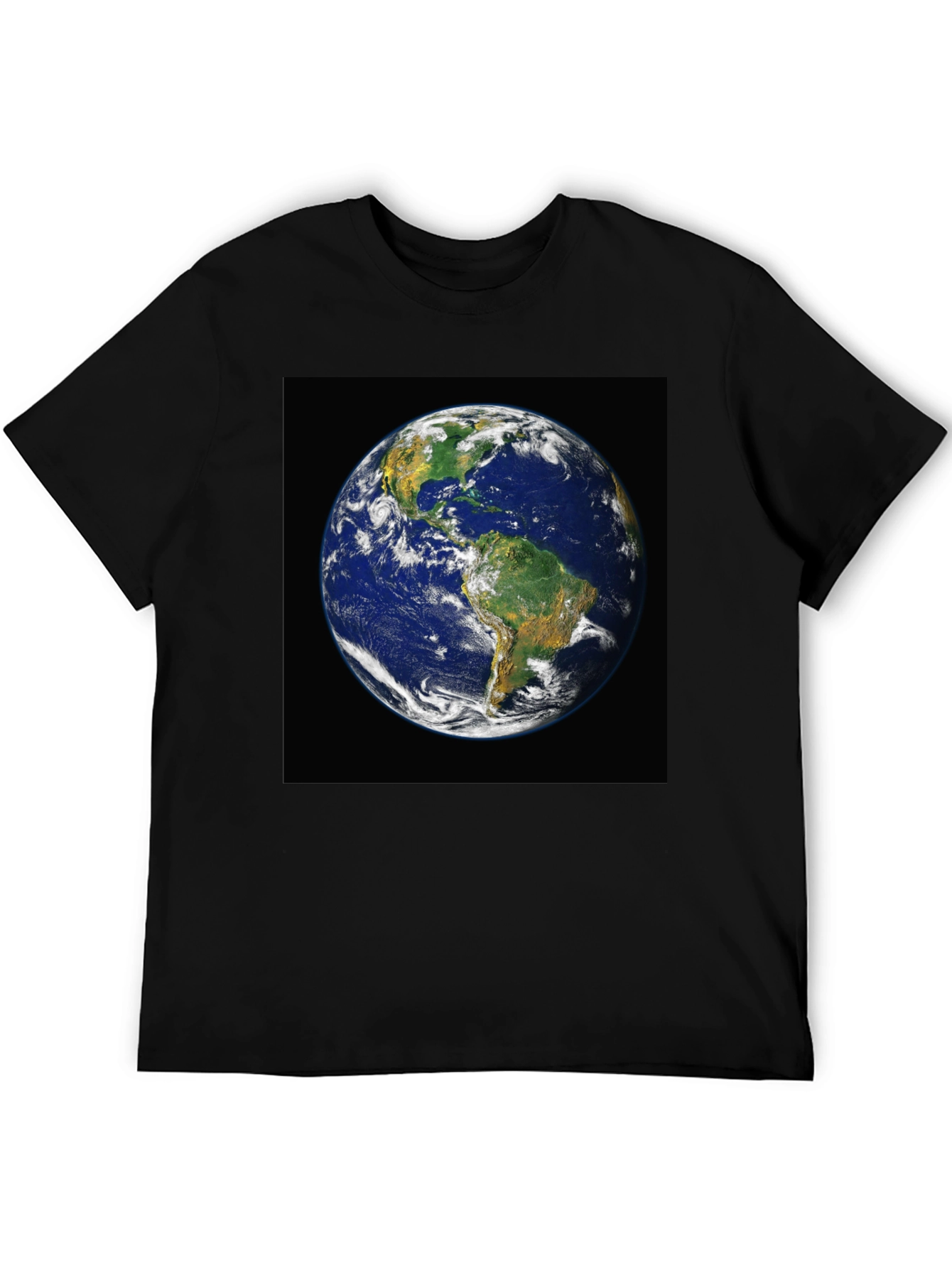 Earth Graphic Print Black T-Shirt