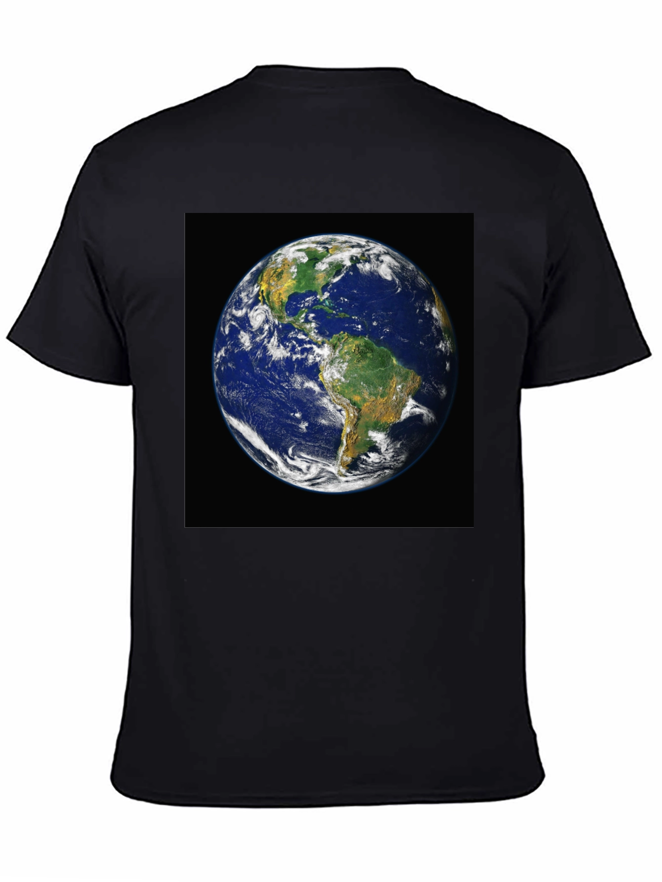 Earth Graphic Print Black T-Shirt