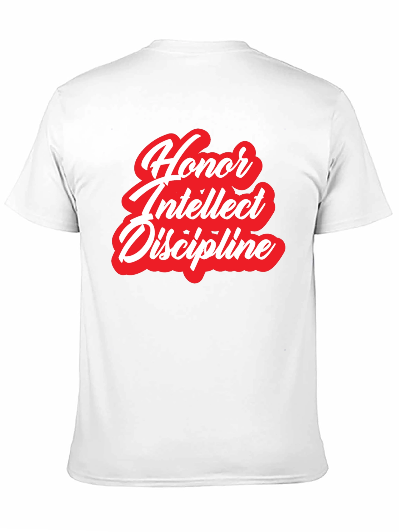 Honor Intellect Discipline Black Graphic T-Shirt