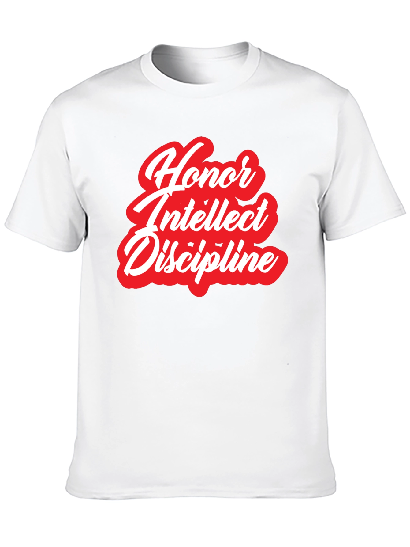 Honor Intellect Discipline Black Graphic T-Shirt