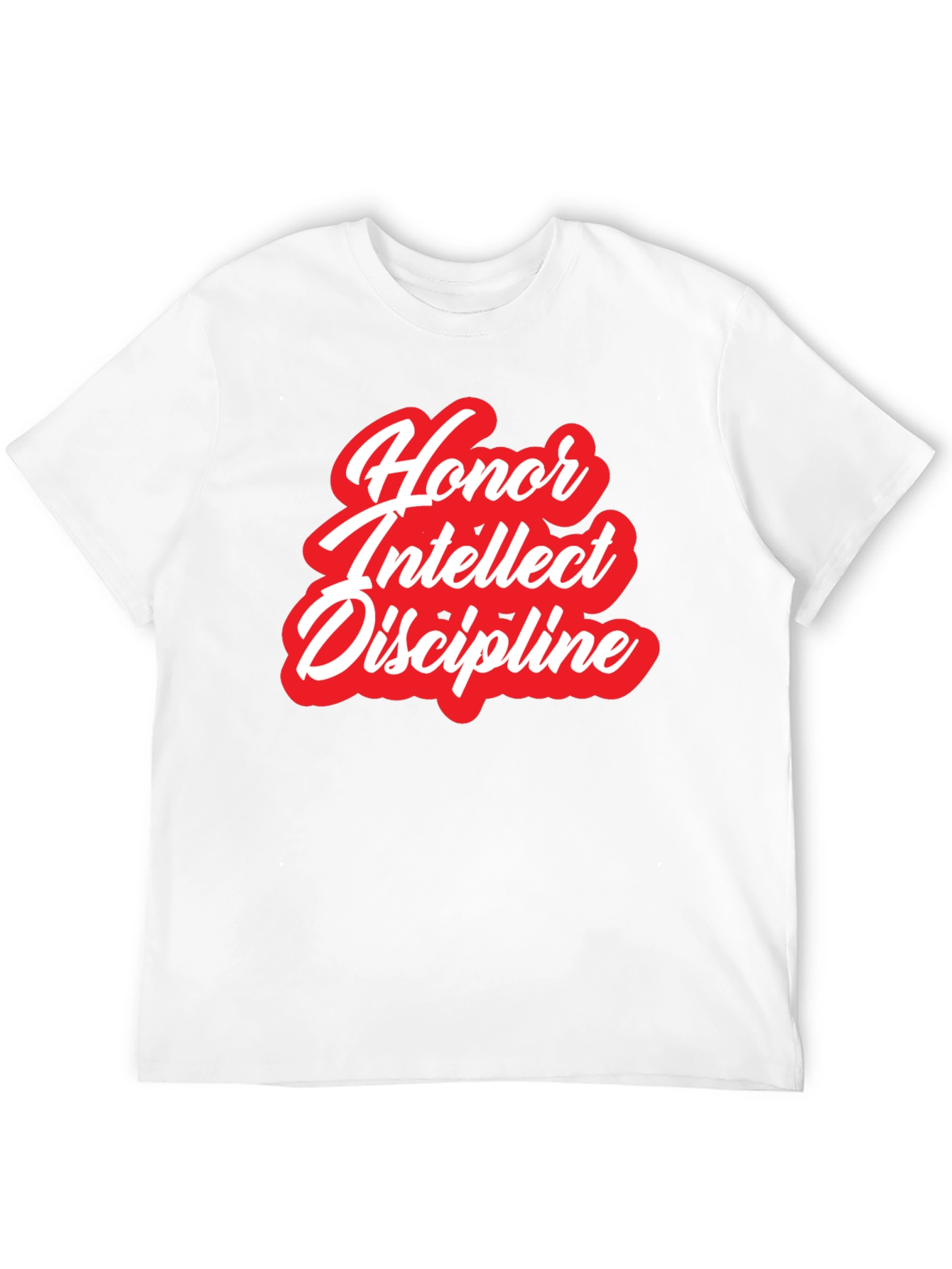 Honor Intellect Discipline Black Graphic T-Shirt
