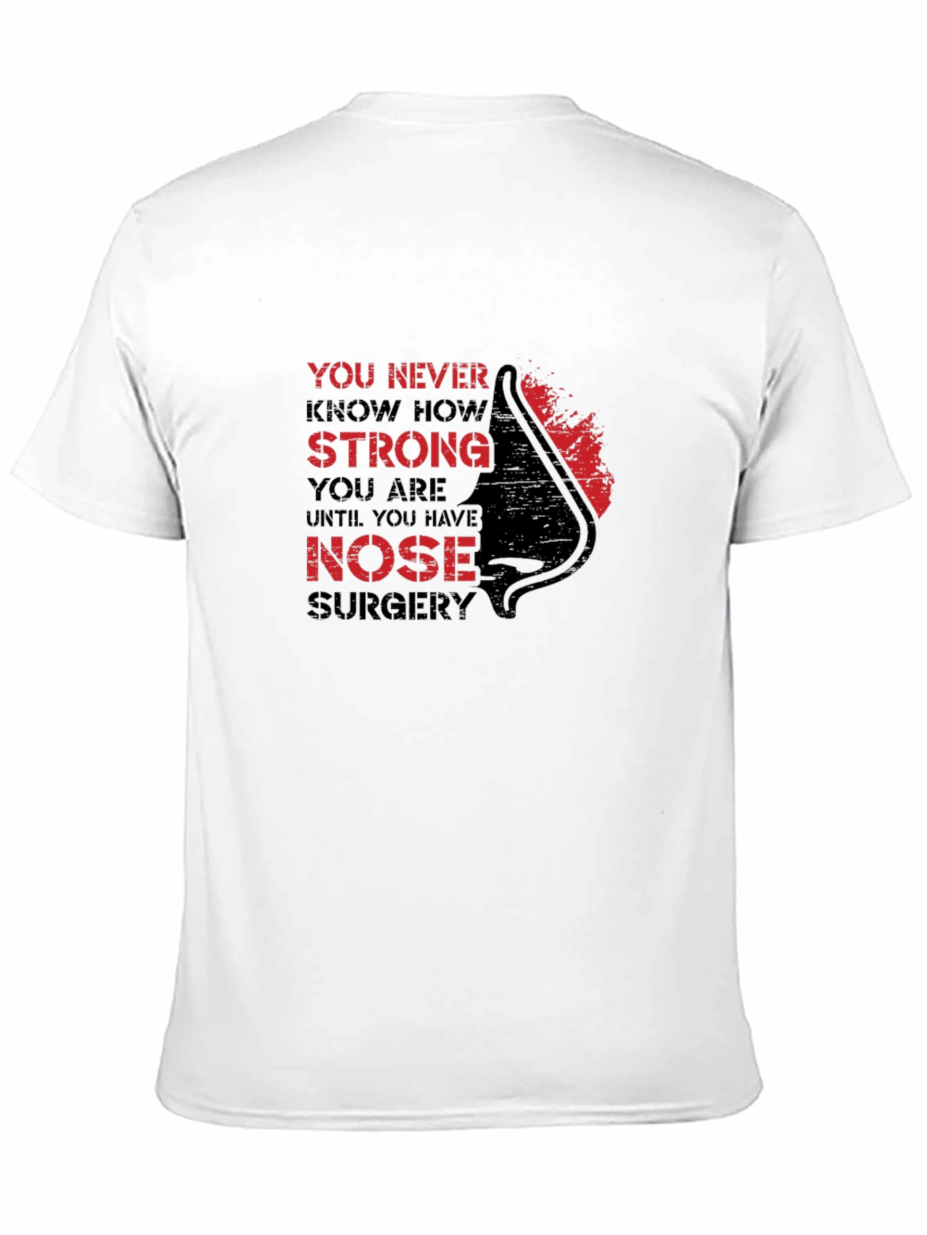 Strong Nose Surgery Black Graphic T-Shirt