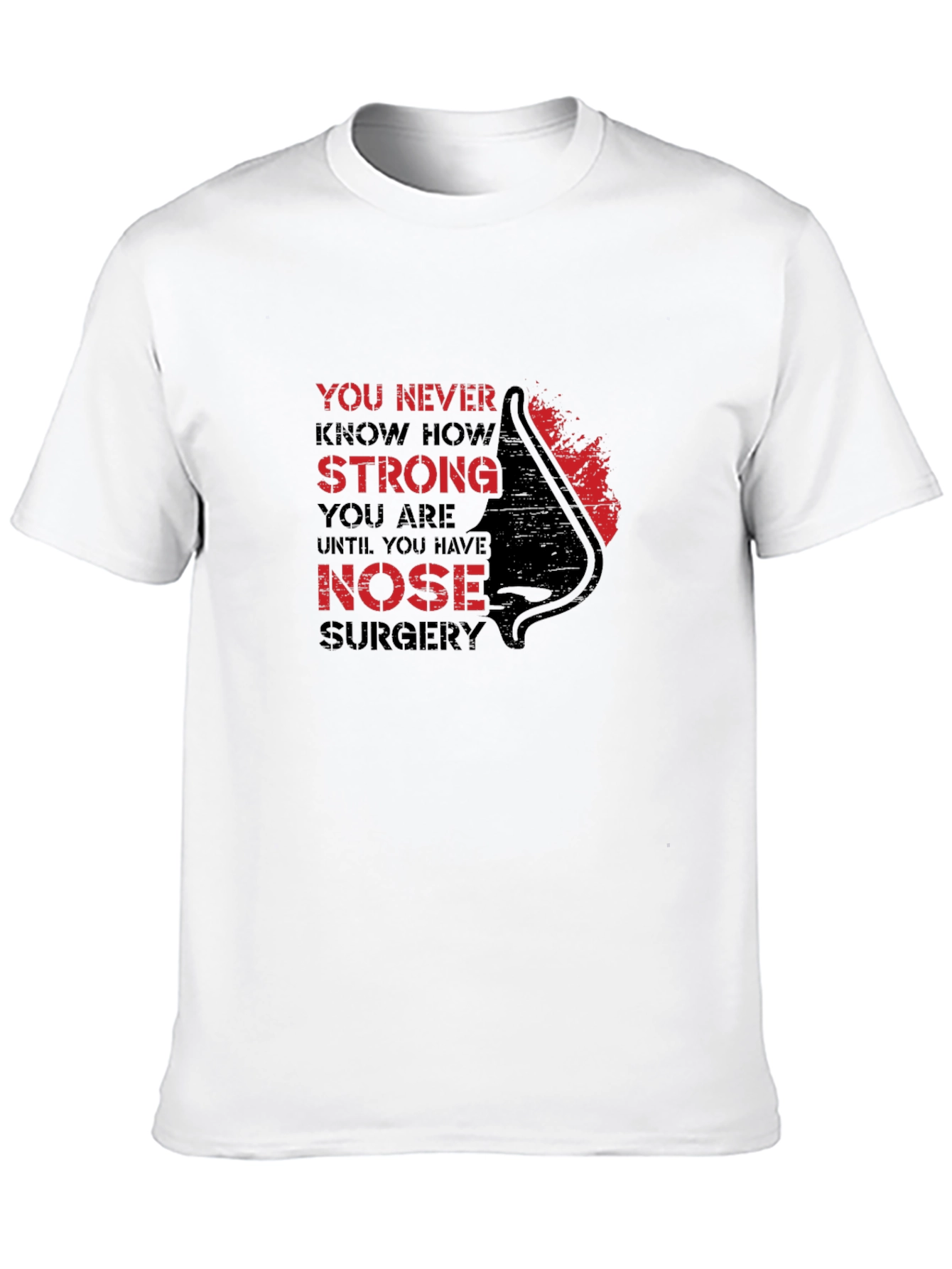 Strong Nose Surgery Black Graphic T-Shirt