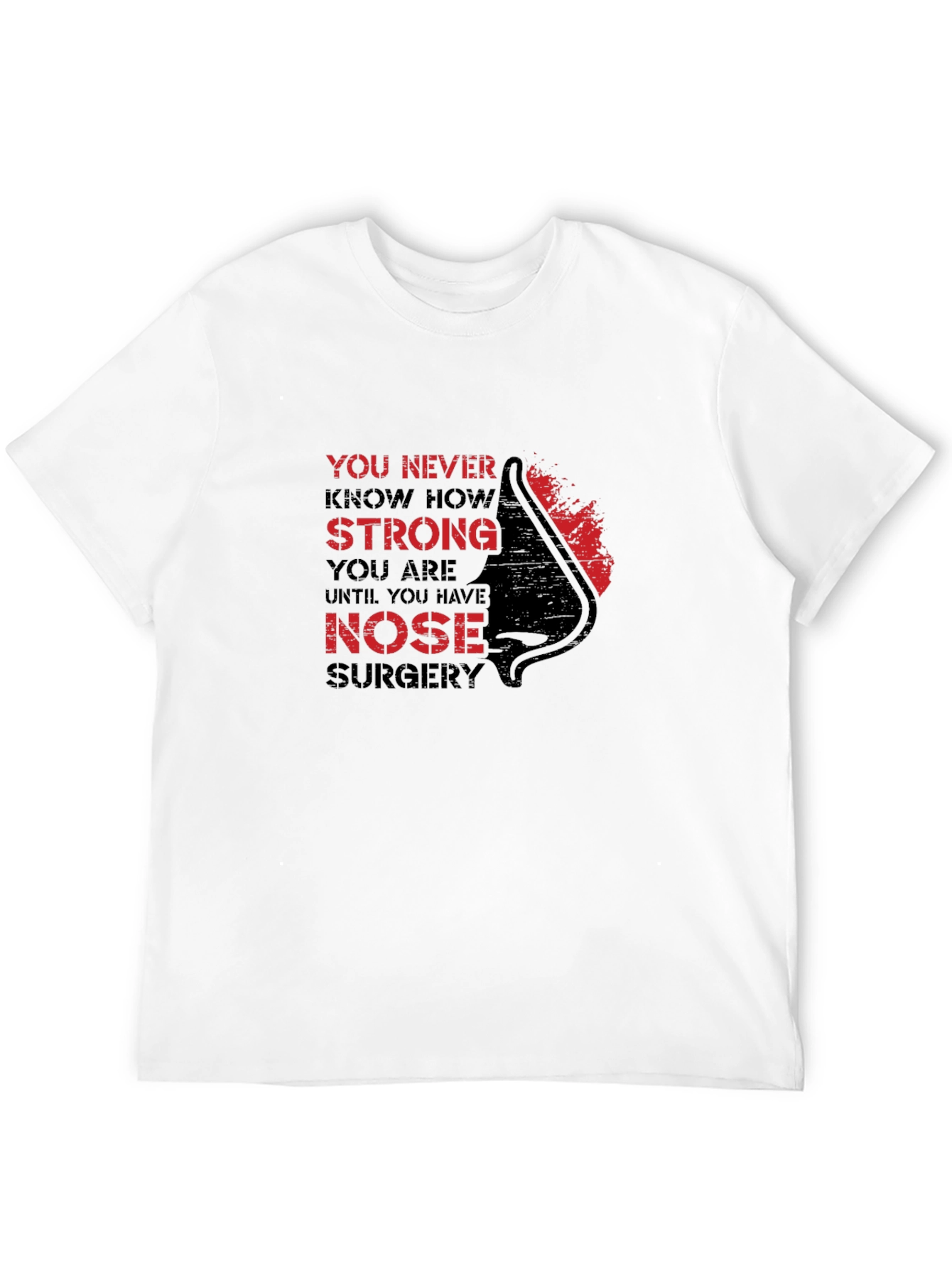Strong Nose Surgery Black Graphic T-Shirt