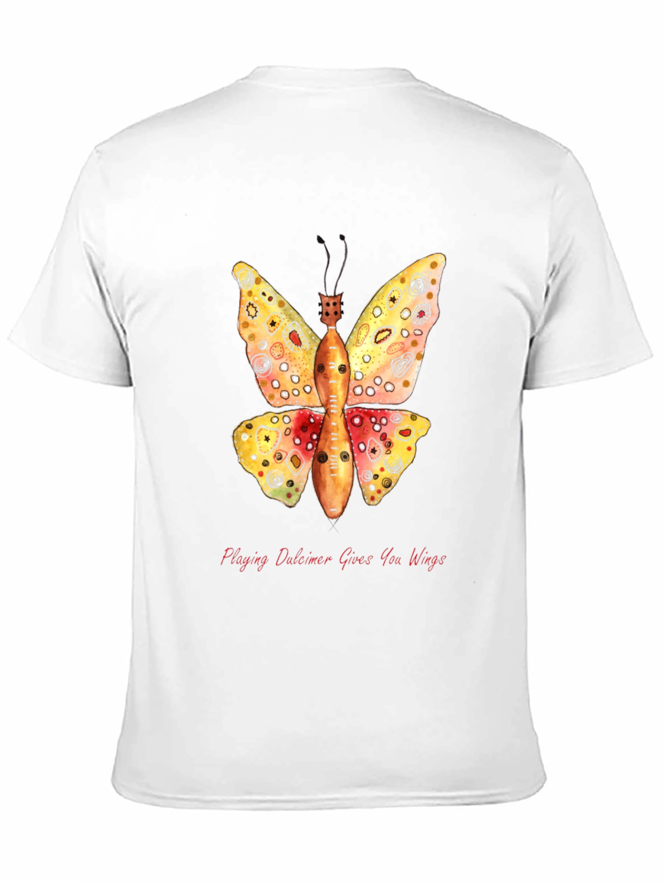 Dulcimer Butterfly Graphic T-Shirt - Play Music!
