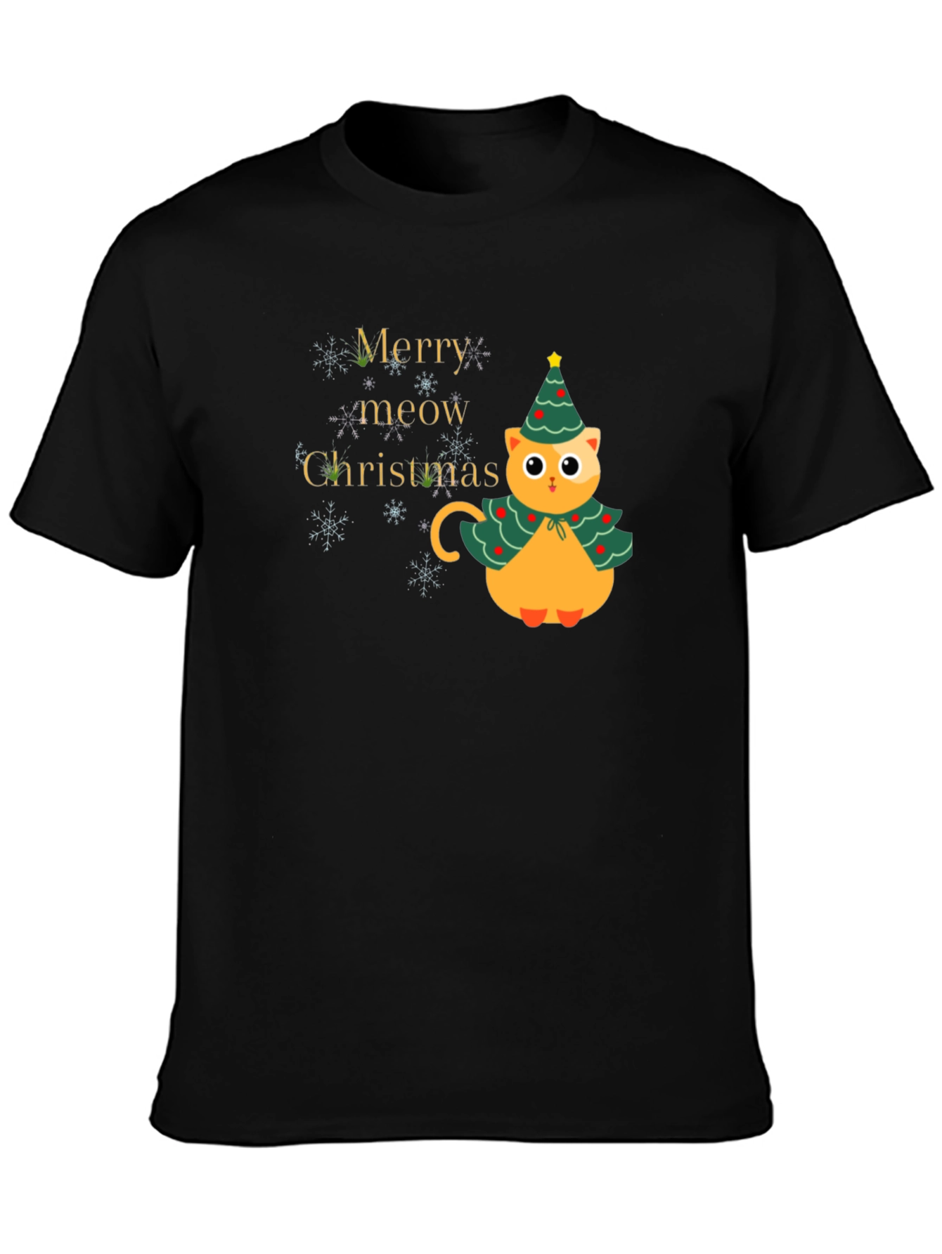 Merry Meow Christmas Cat T-Shirt