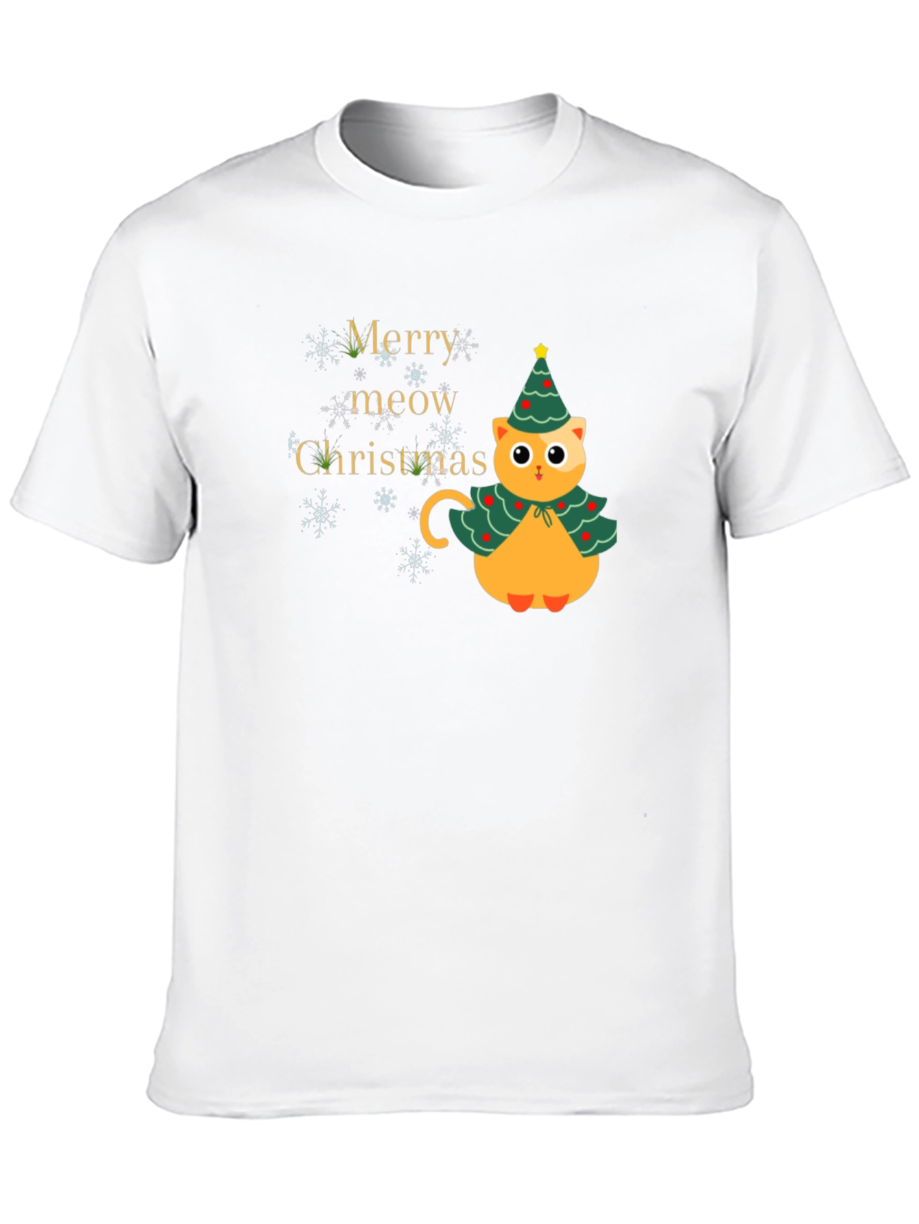 Merry Meow Christmas Cat T-Shirt