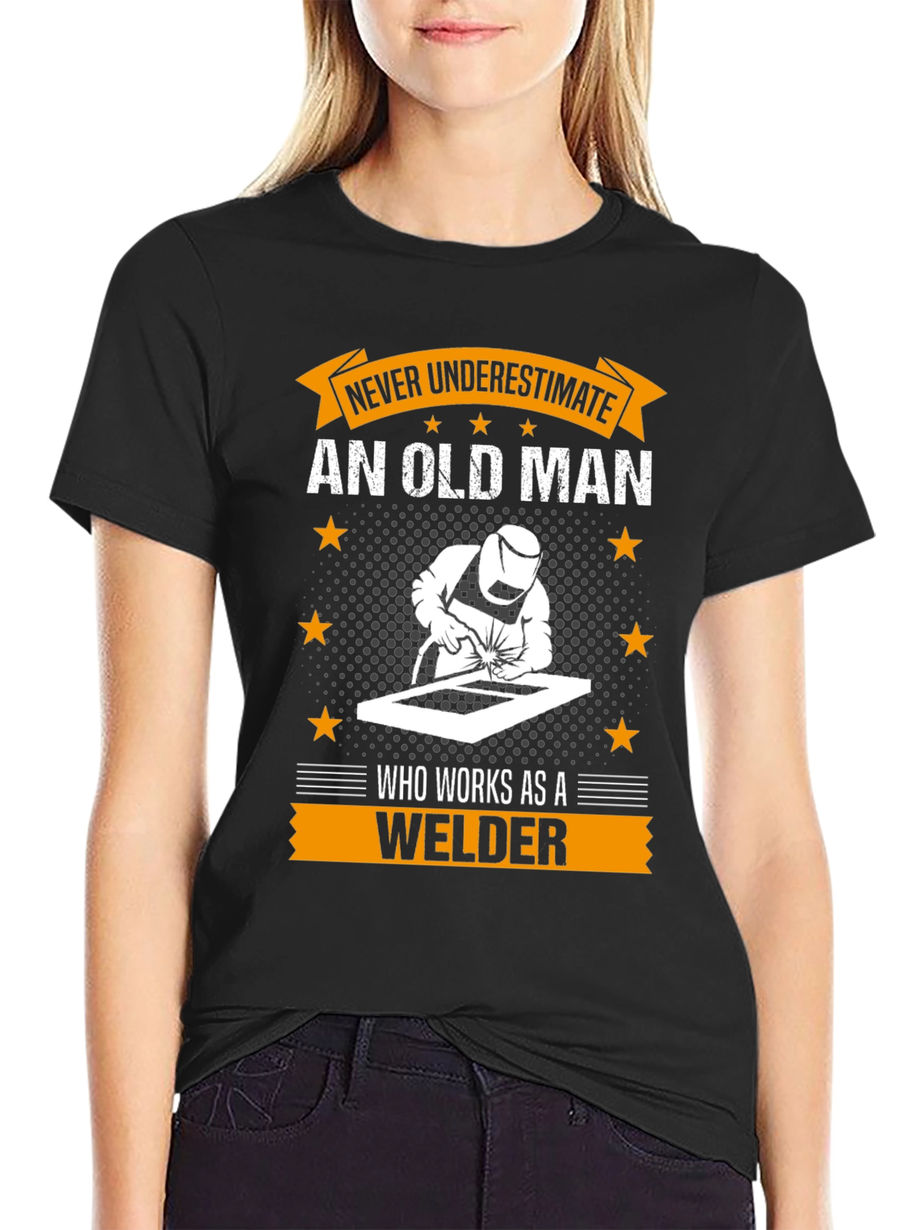 Old Man Welder T-Shirt - Gift for Grandpa