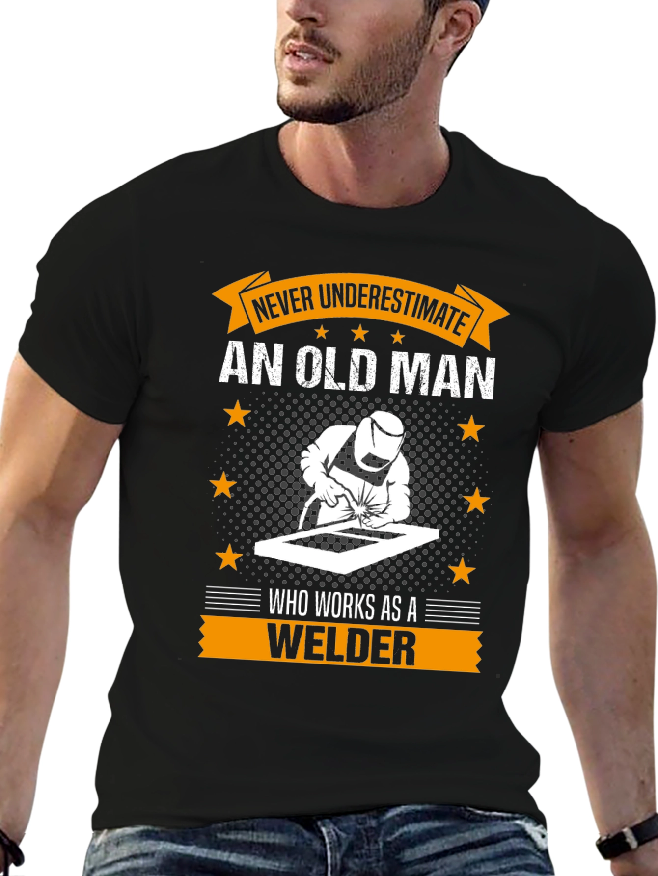 Old Man Welder T-Shirt - Gift for Grandpa