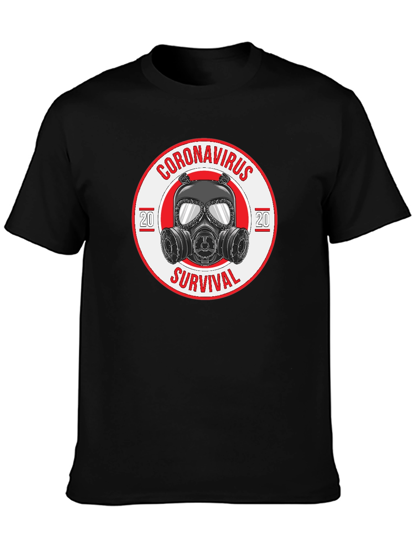 Coronavirus Survival Gas Mask Graphic T-Shirt