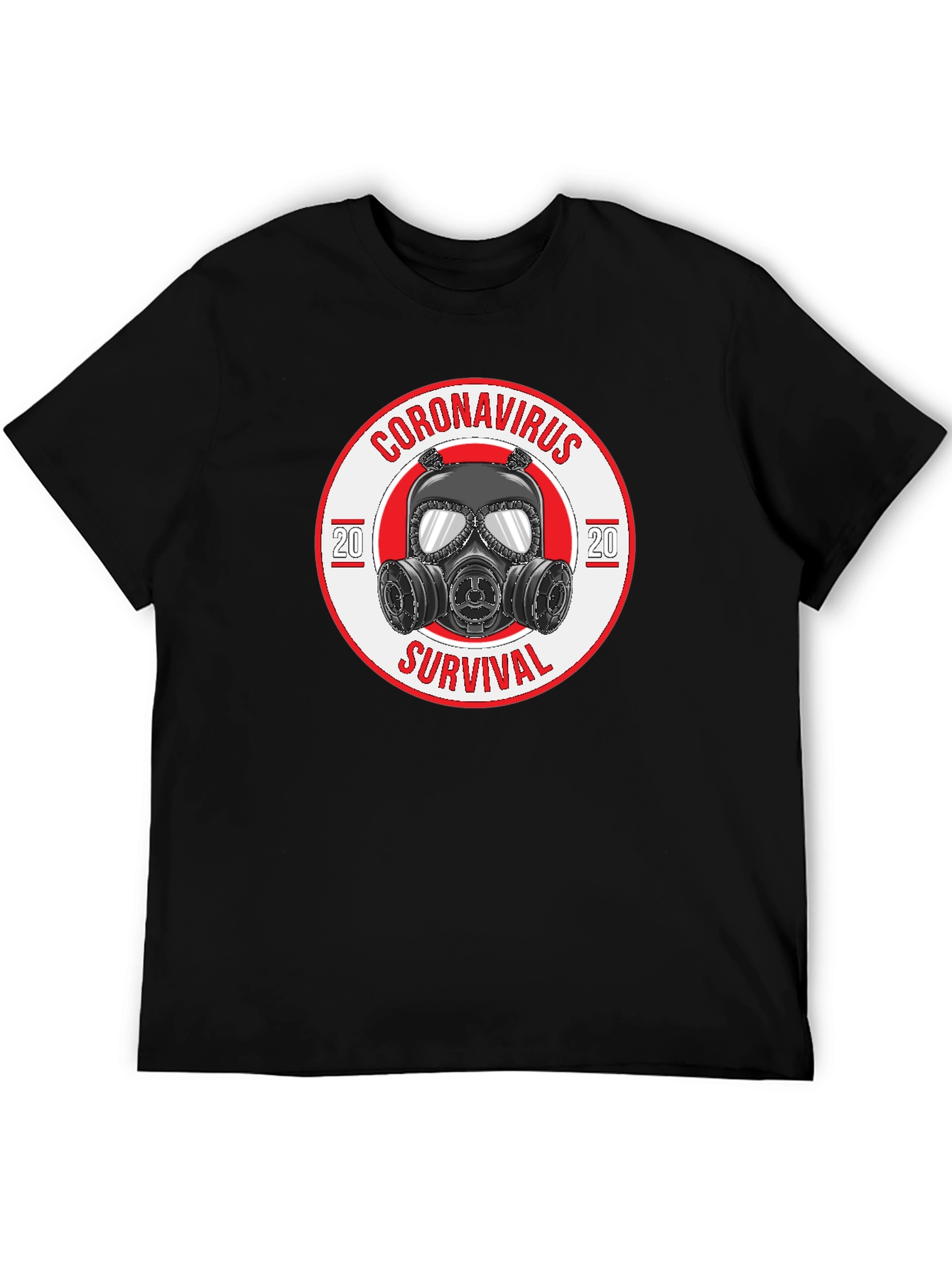 Coronavirus Survival Gas Mask Graphic T-Shirt
