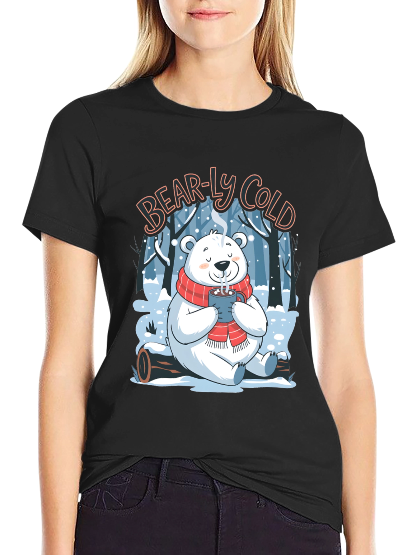 Bear-ly Cold Polar Bear Winter T-Shirt