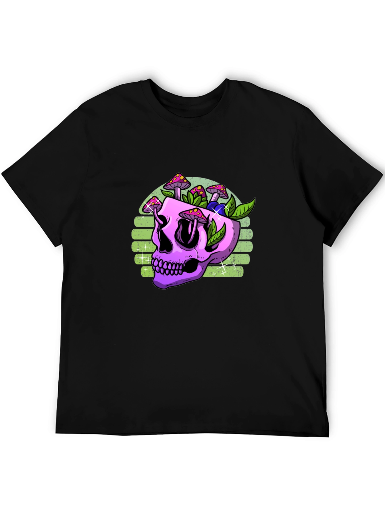 Skull Mushroom Graphic T-Shirt