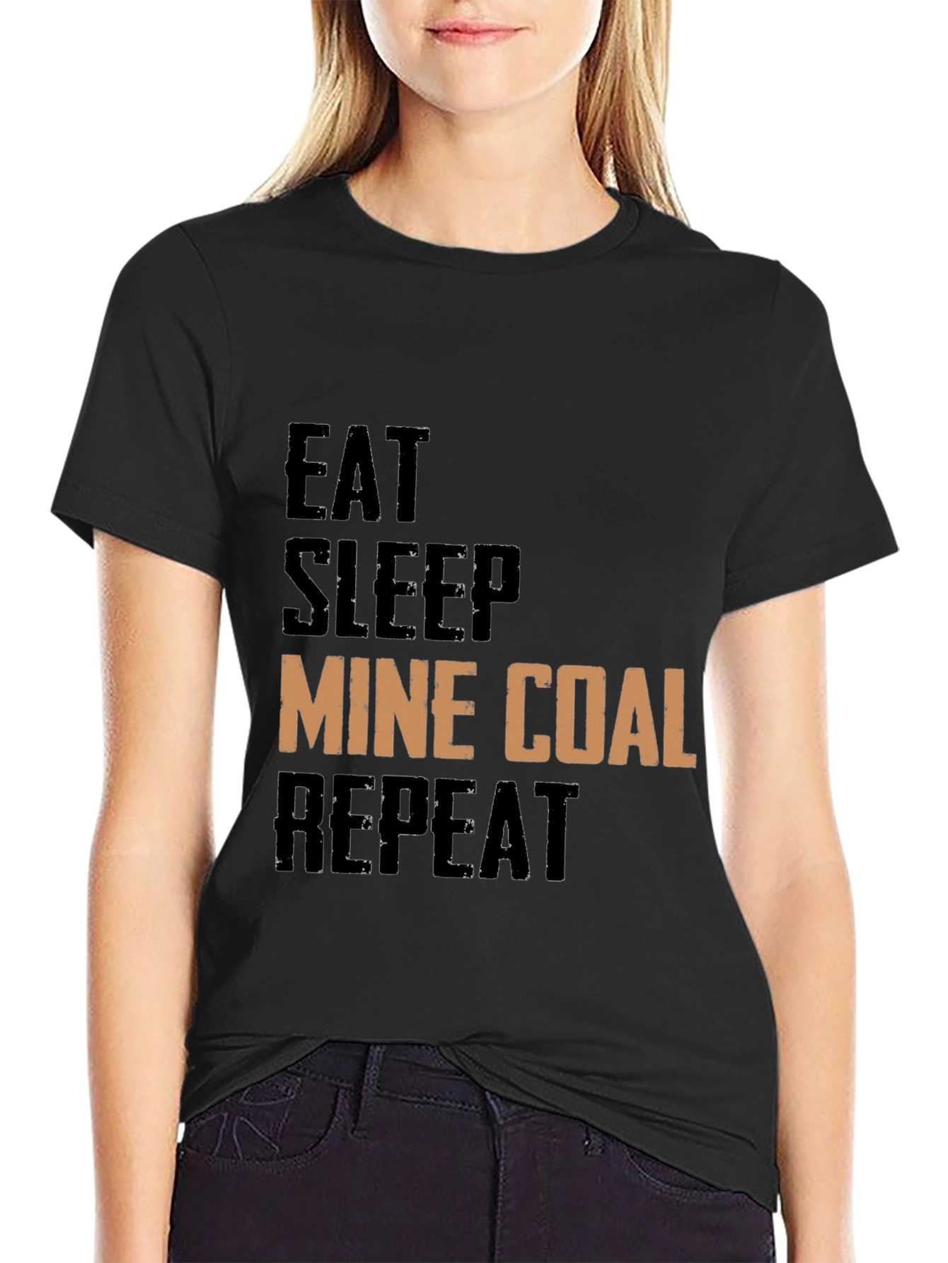 Eat Sleep Mine Coal Repeat Graphic Tee