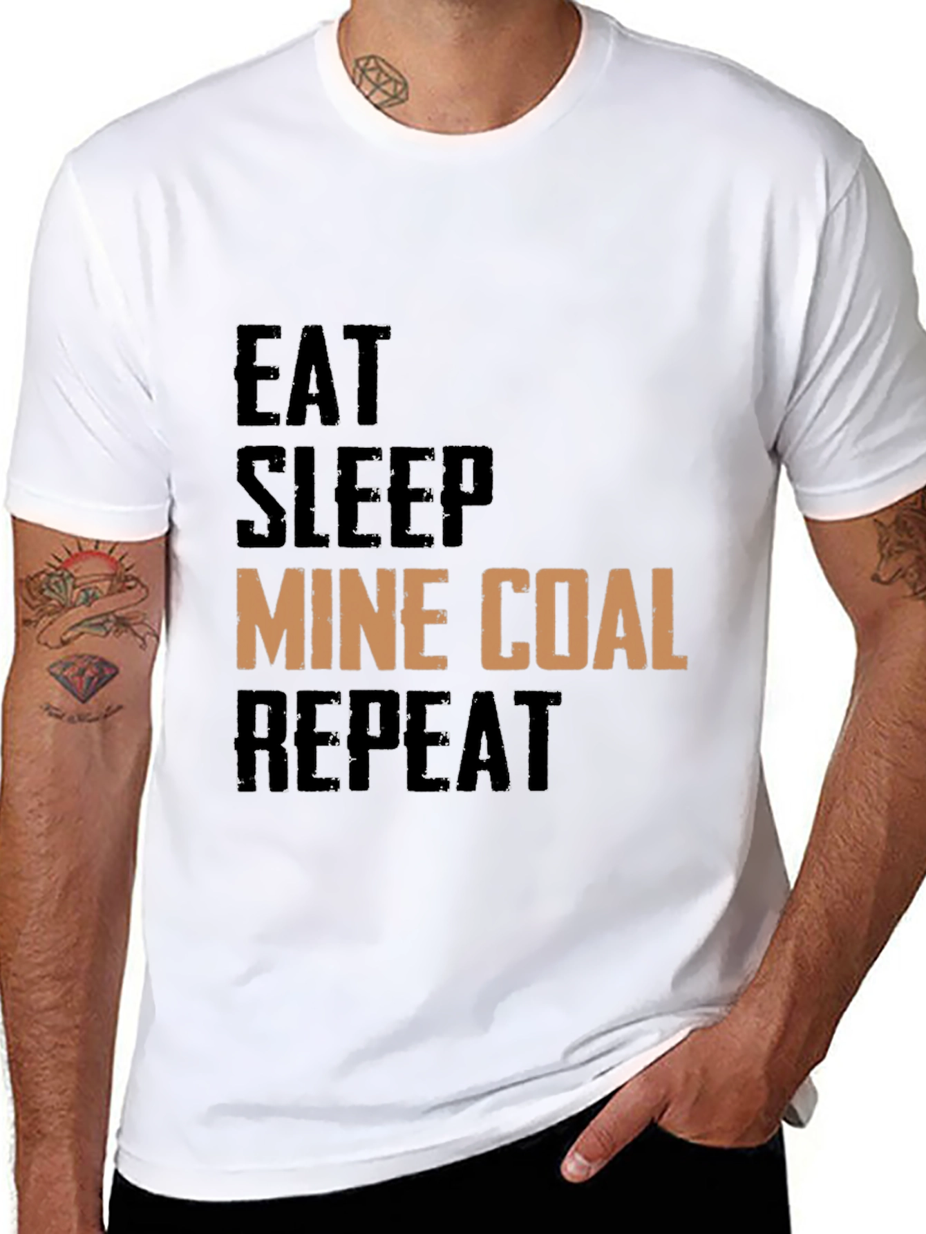 Eat Sleep Mine Coal Repeat Graphic Tee
