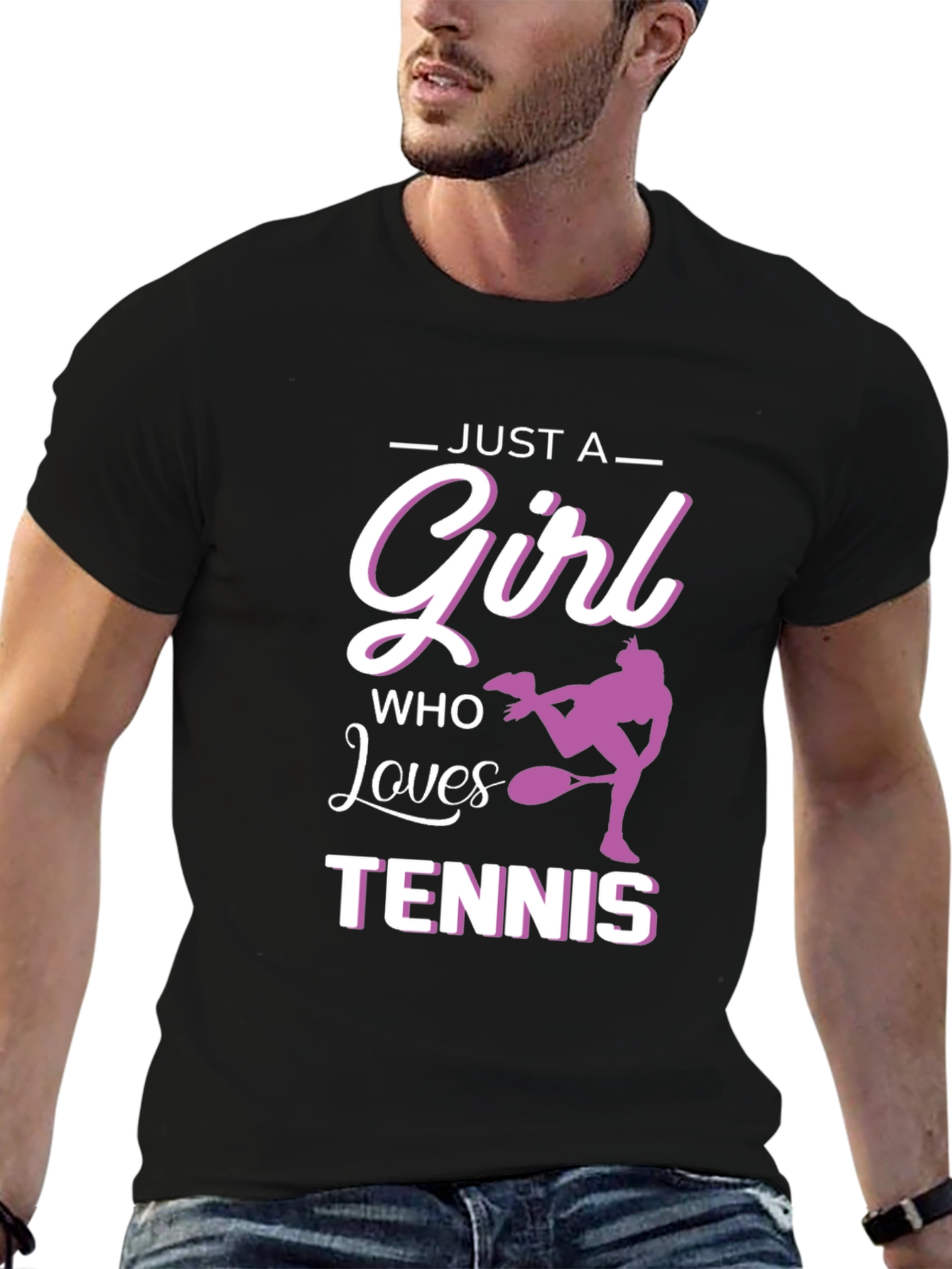 Just A Girl Who Loves Tennis Graphic Tee