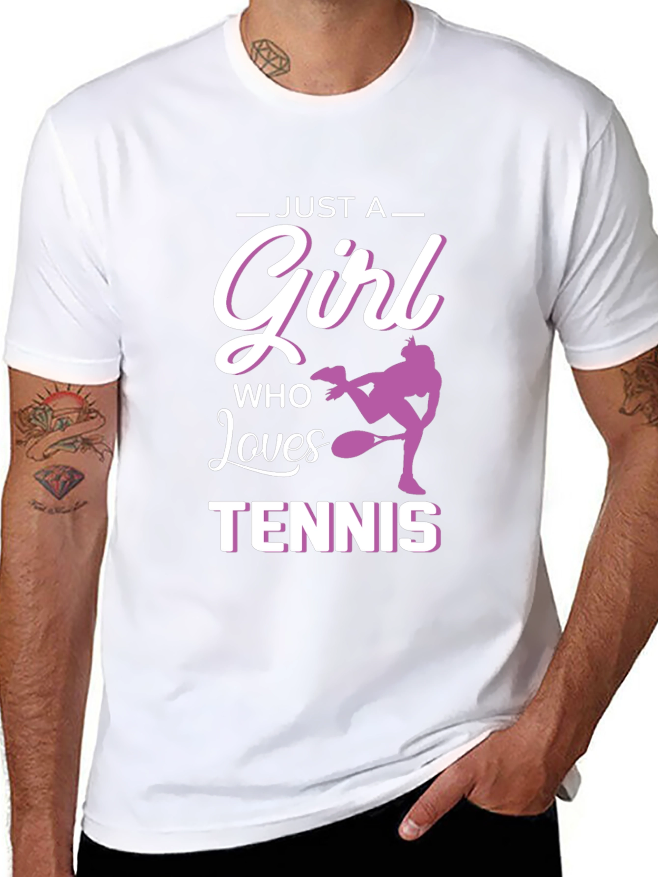 Just A Girl Who Loves Tennis Graphic Tee