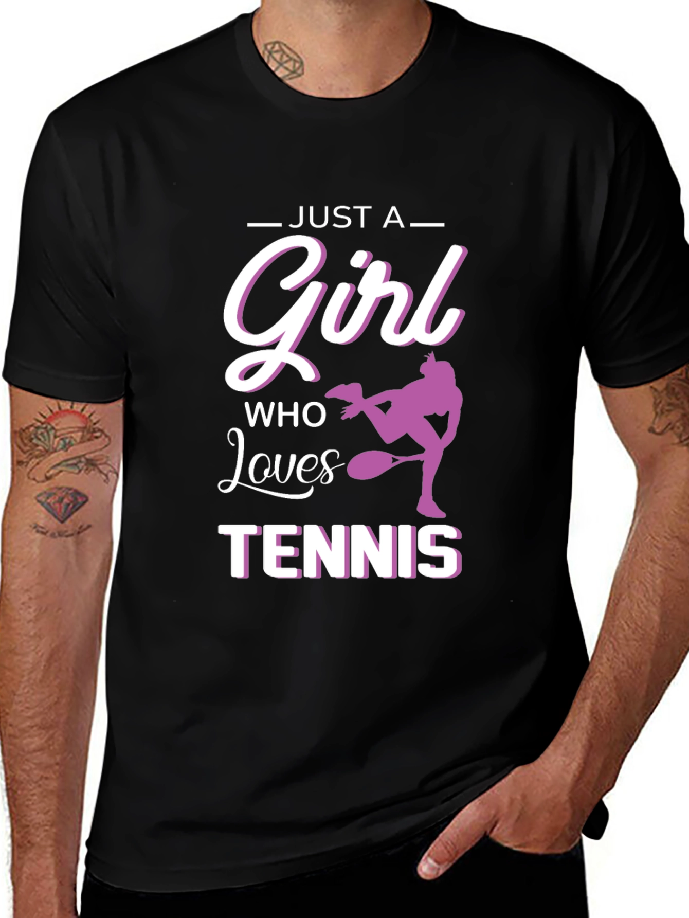 Just A Girl Who Loves Tennis Graphic Tee