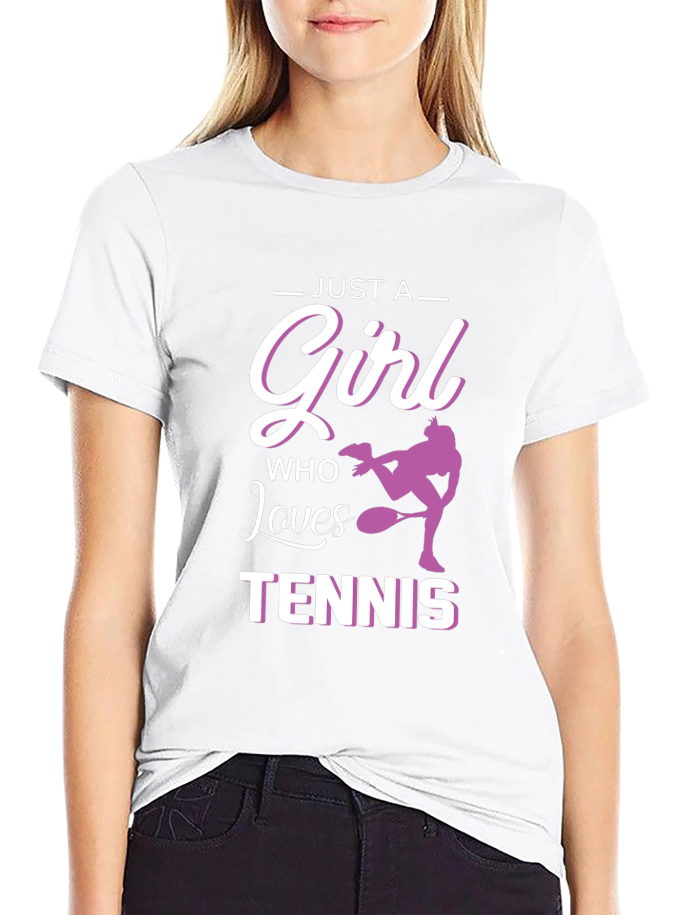 Just A Girl Who Loves Tennis Graphic Tee